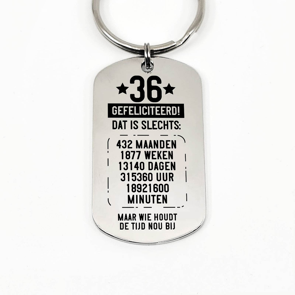 30ste t/m 39e Verjaardag - Leeftijd In Tijd Sleutelhanger - Bella Mia
