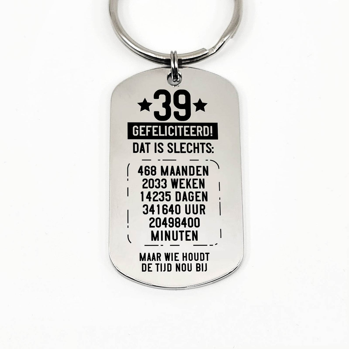 30ste t/m 39e Verjaardag - Leeftijd In Tijd Sleutelhanger - Bella Mia