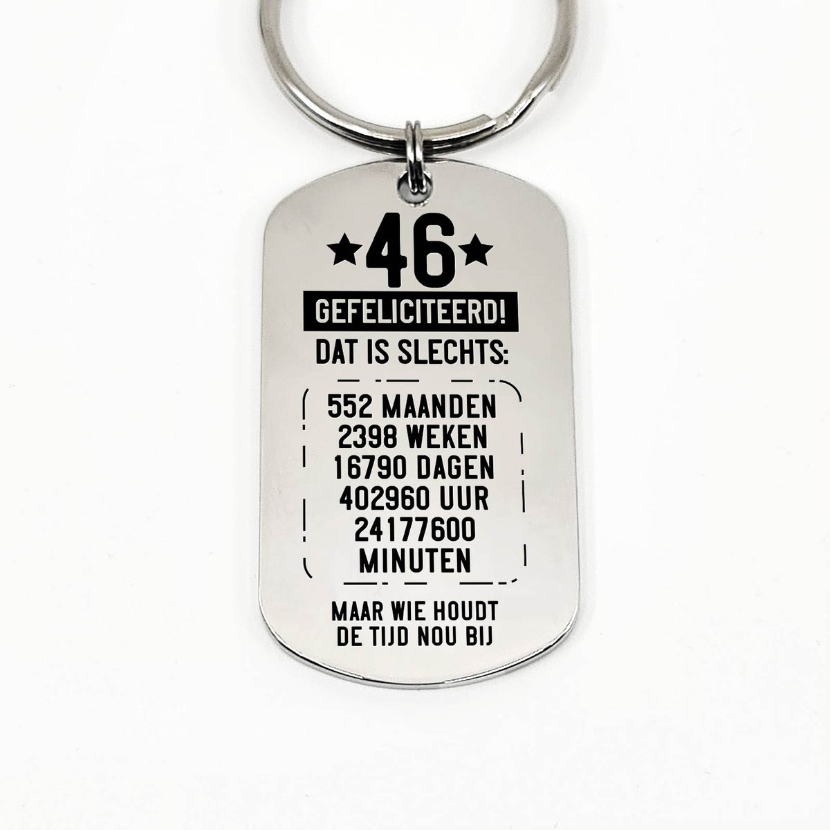 40ste tm 49e Verjaardag - Leeftijd In Tijd Sleutelhanger - Bella Mia