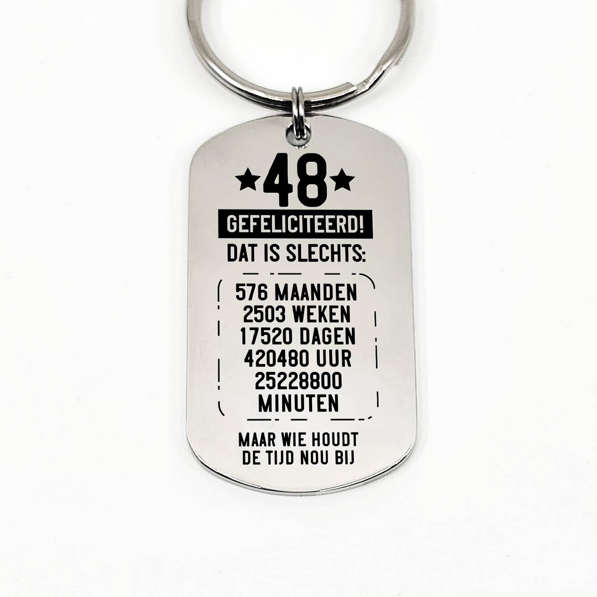 40ste tm 49e Verjaardag - Leeftijd In Tijd Sleutelhanger - Bella Mia