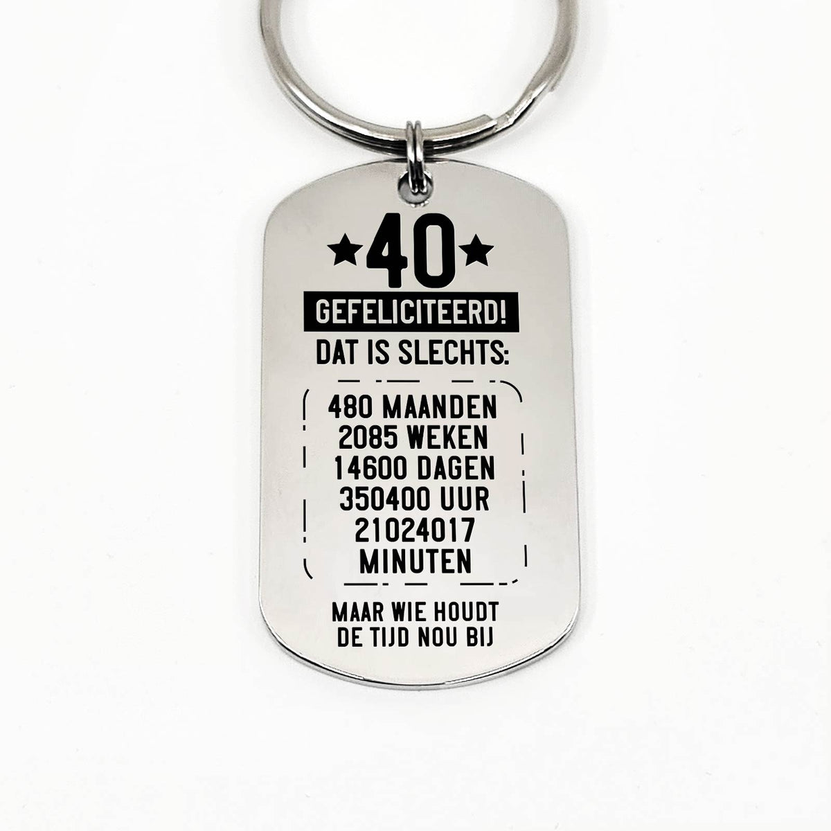 40ste tm 49e Verjaardag - Leeftijd In Tijd Sleutelhanger - Bella Mia