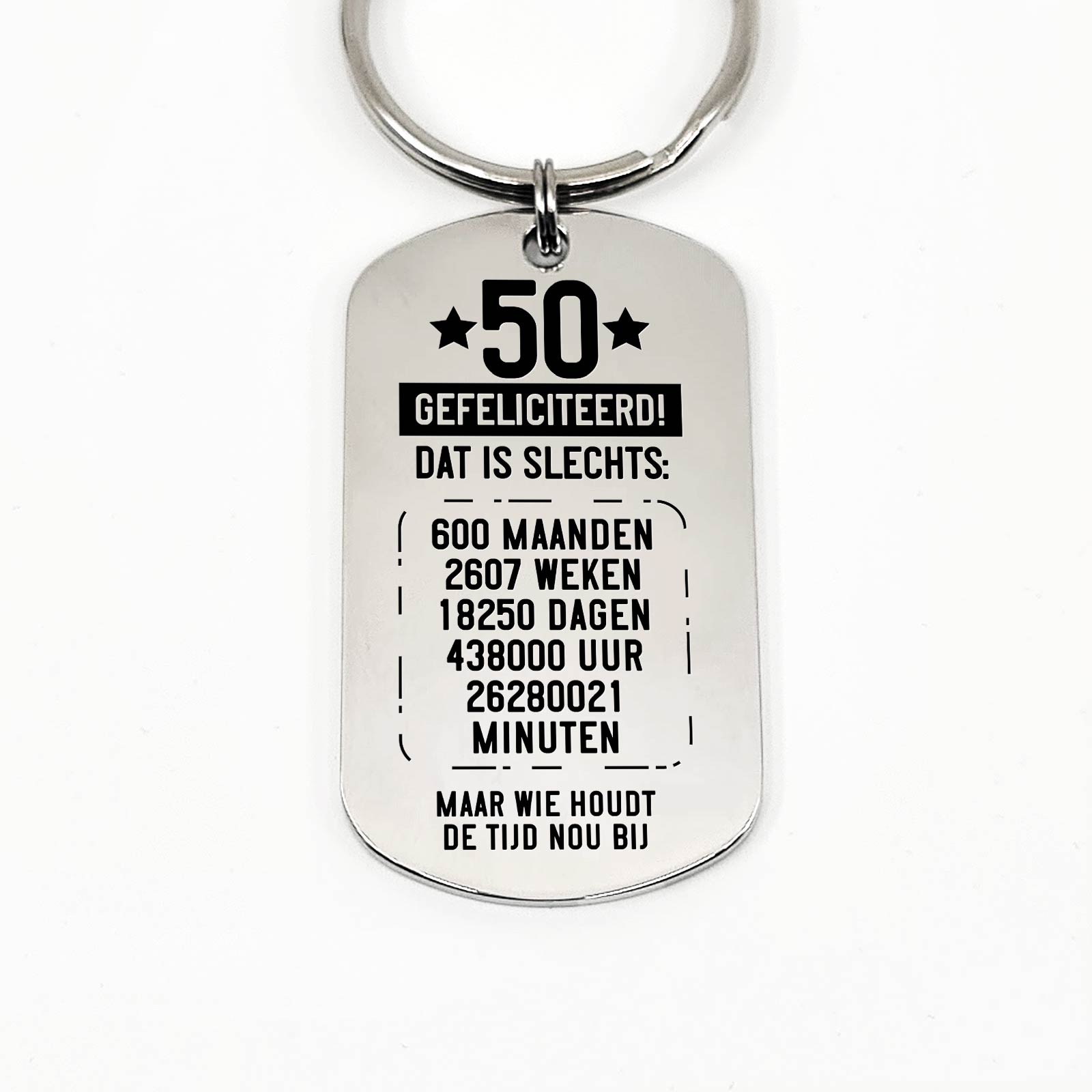 50ste tm 59e Verjaardag - Leeftijd In Tijd Sleutelhanger - Bella Mia
