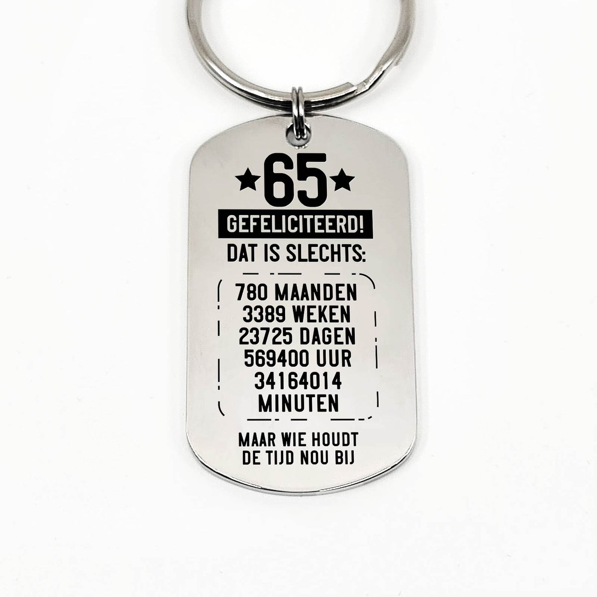 60ste tm 70ste Verjaardag - Leeftijd In Tijd Sleutelhanger - Bella Mia