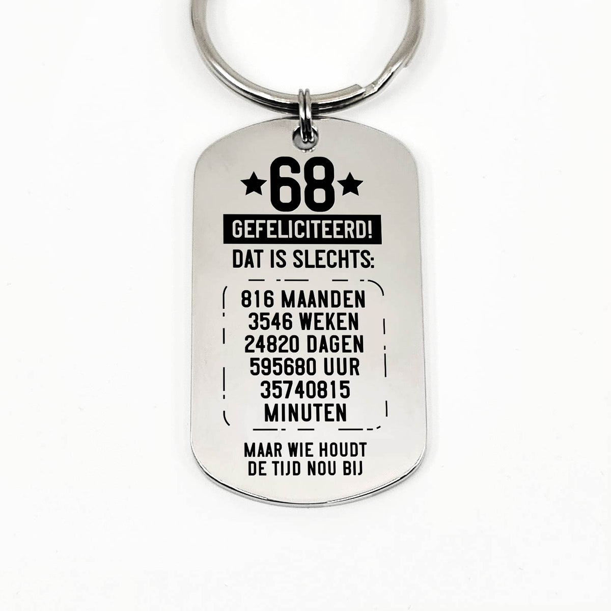 60ste tm 70ste Verjaardag - Leeftijd In Tijd Sleutelhanger - Bella Mia