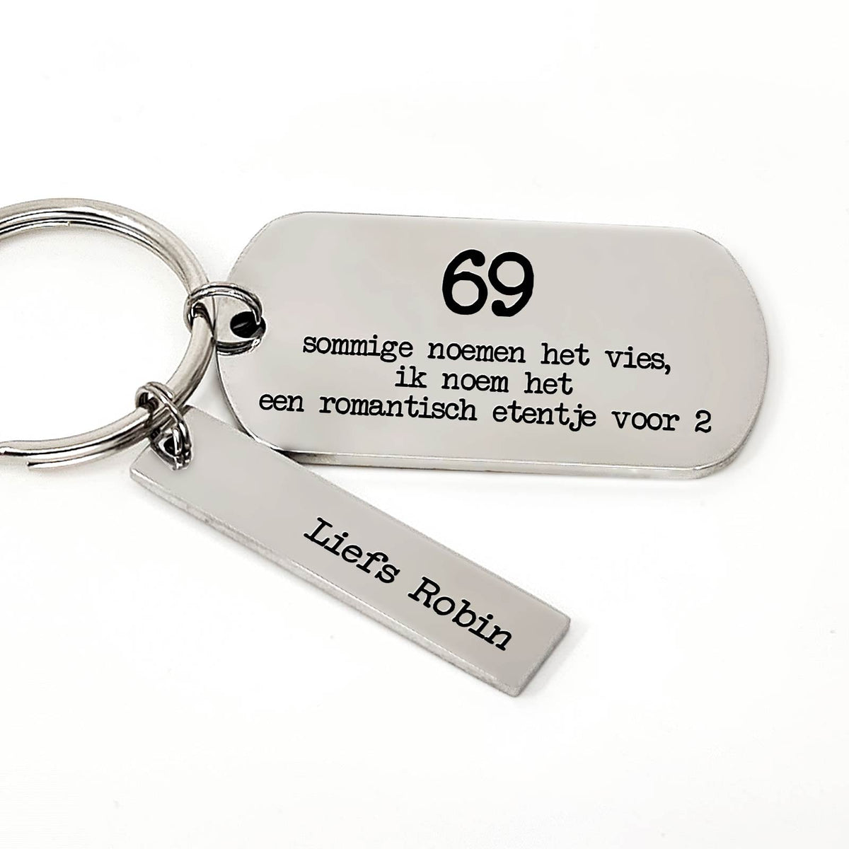 69 Ik Noem Het Een Romantisch Etentje Voor 2. Sleutelhanger - Bella Mia