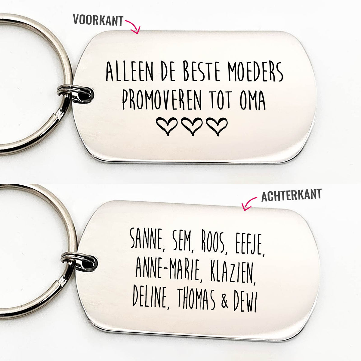 Alleen De Beste Moeders Promoveren Tot Oma - Dogtag - Bella Mia