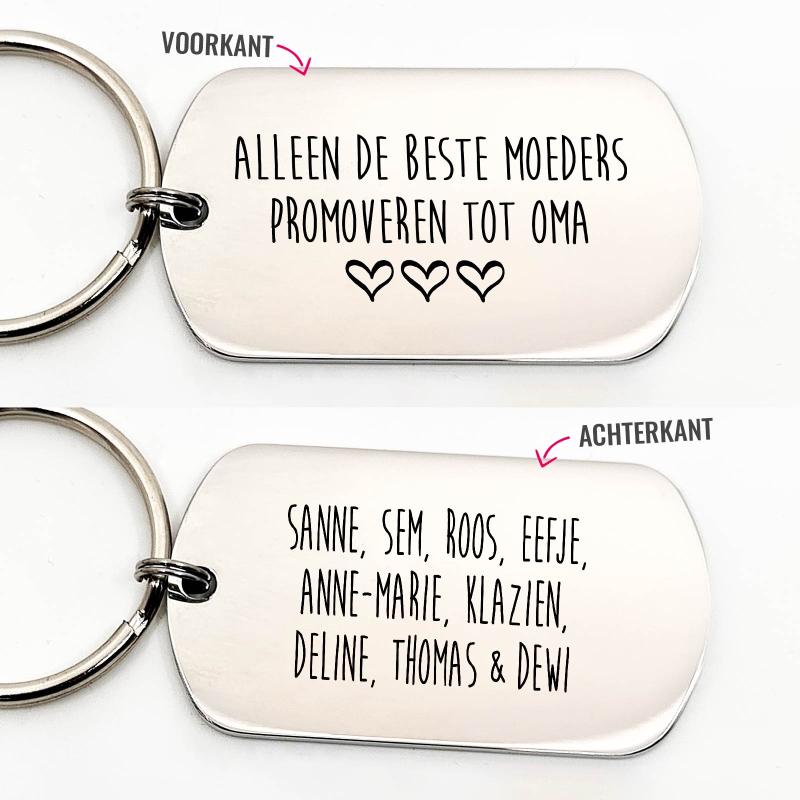 Alleen De Beste Moeders Promoveren Tot Oma - Dogtag - Bella Mia