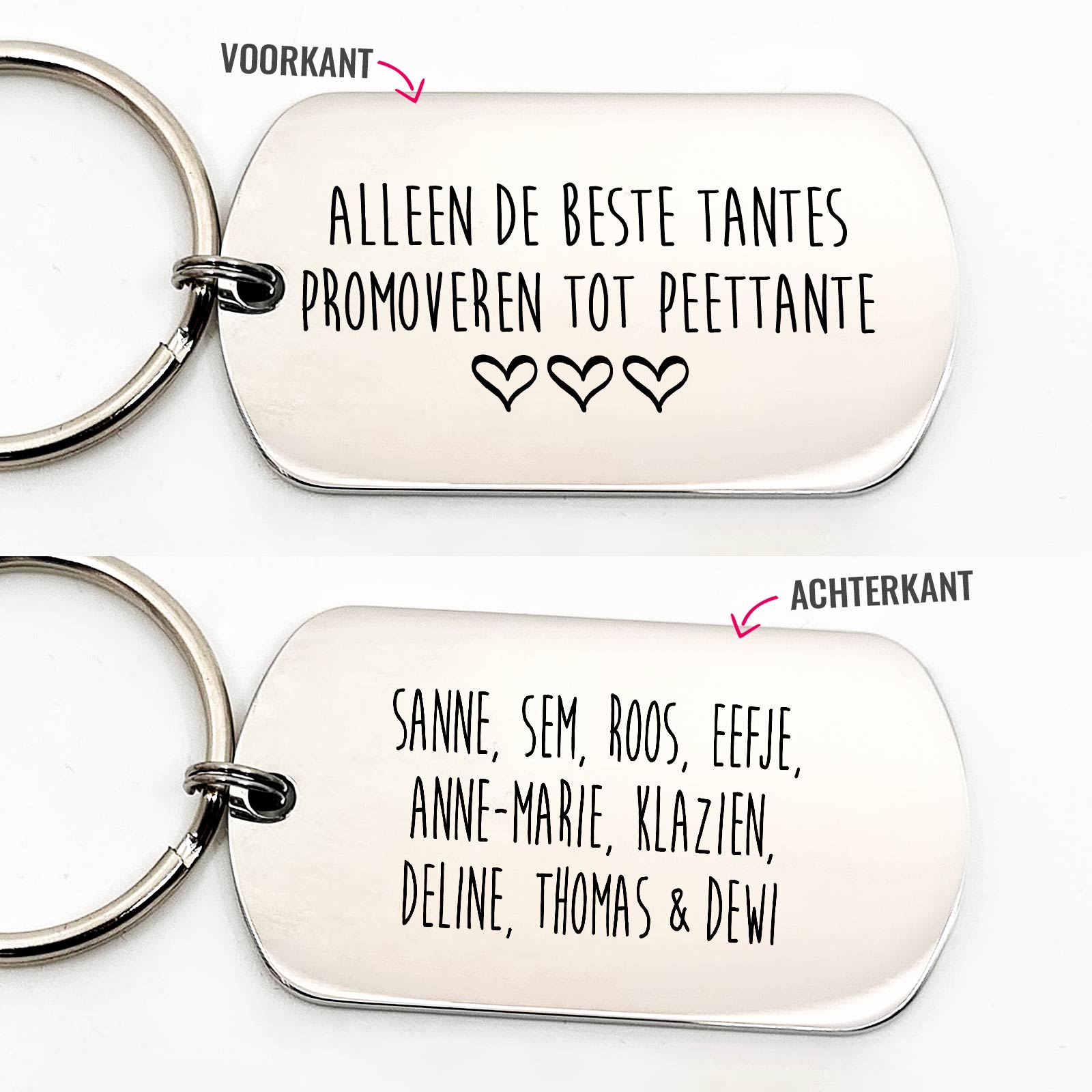 Alleen De Beste Tantes Promoveren Tot Peettante- Dogtag - Bella Mia
