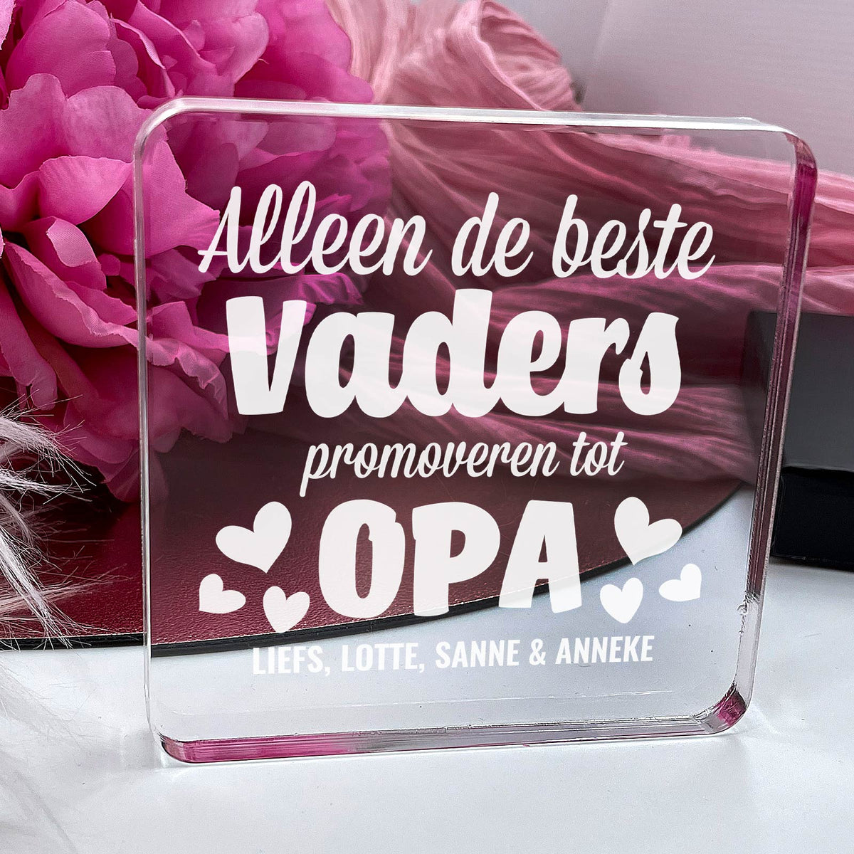 Alleen de beste vaders promoveren Plexi Glas Cadeau - Bella Mia