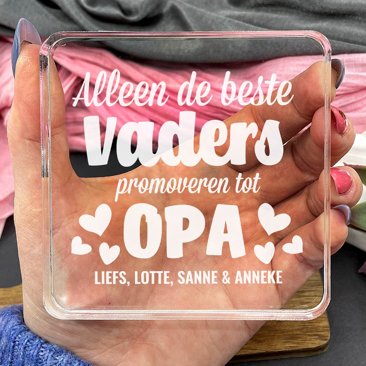 Alleen de beste vaders promoveren Plexi Glas Cadeau - Bella Mia