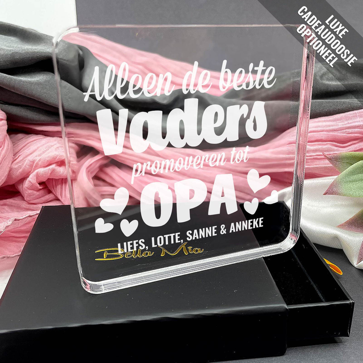 Alleen de beste vaders promoveren Plexi Glas Cadeau - Bella Mia