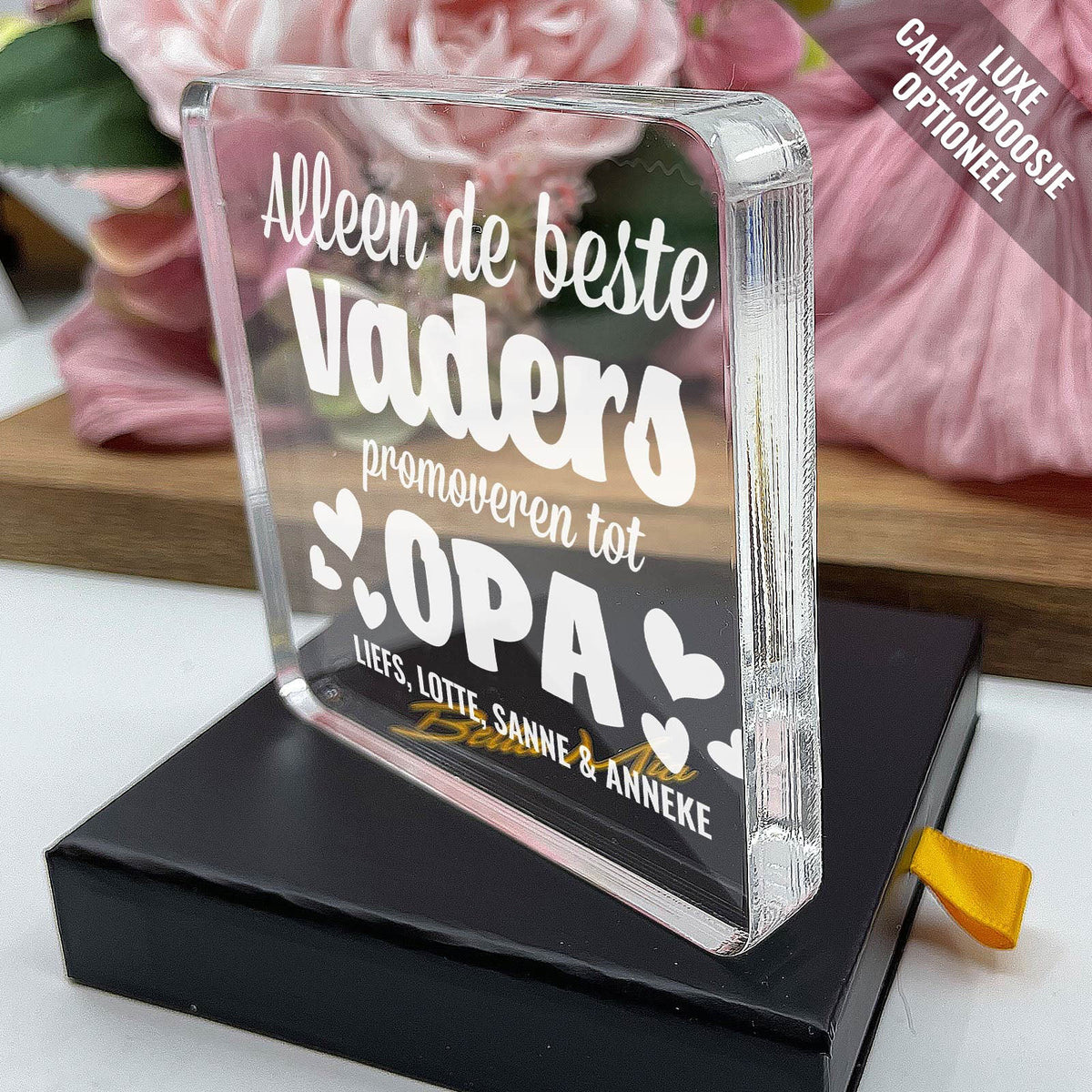 Alleen de beste vaders promoveren Plexi Glas Cadeau - Bella Mia