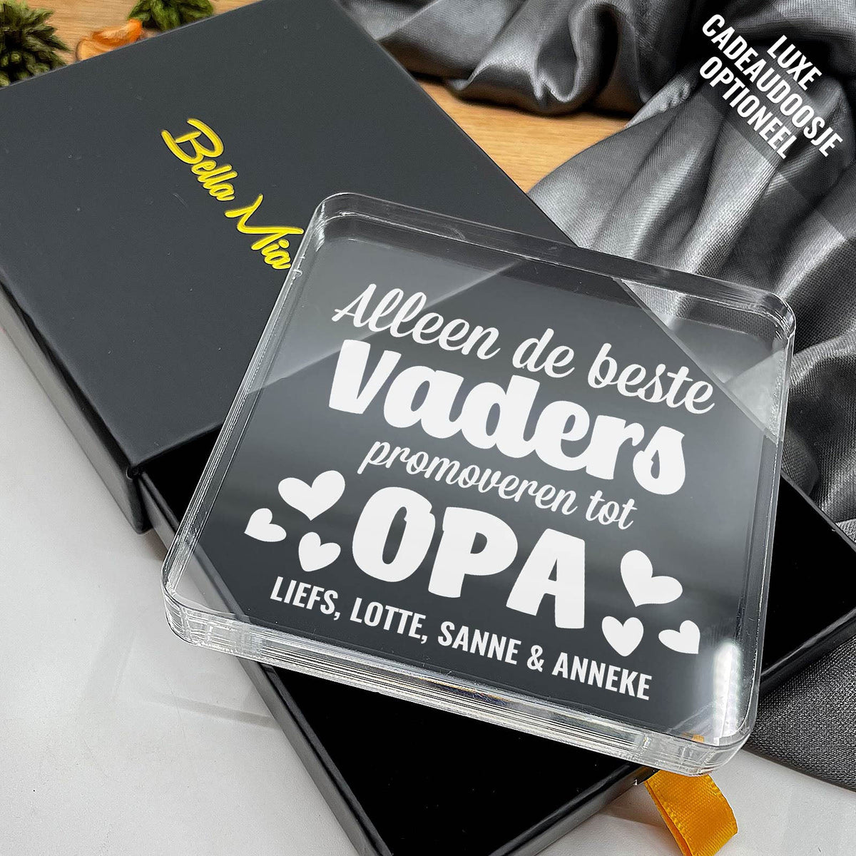 Alleen de beste vaders promoveren Plexi Glas Cadeau - Bella Mia