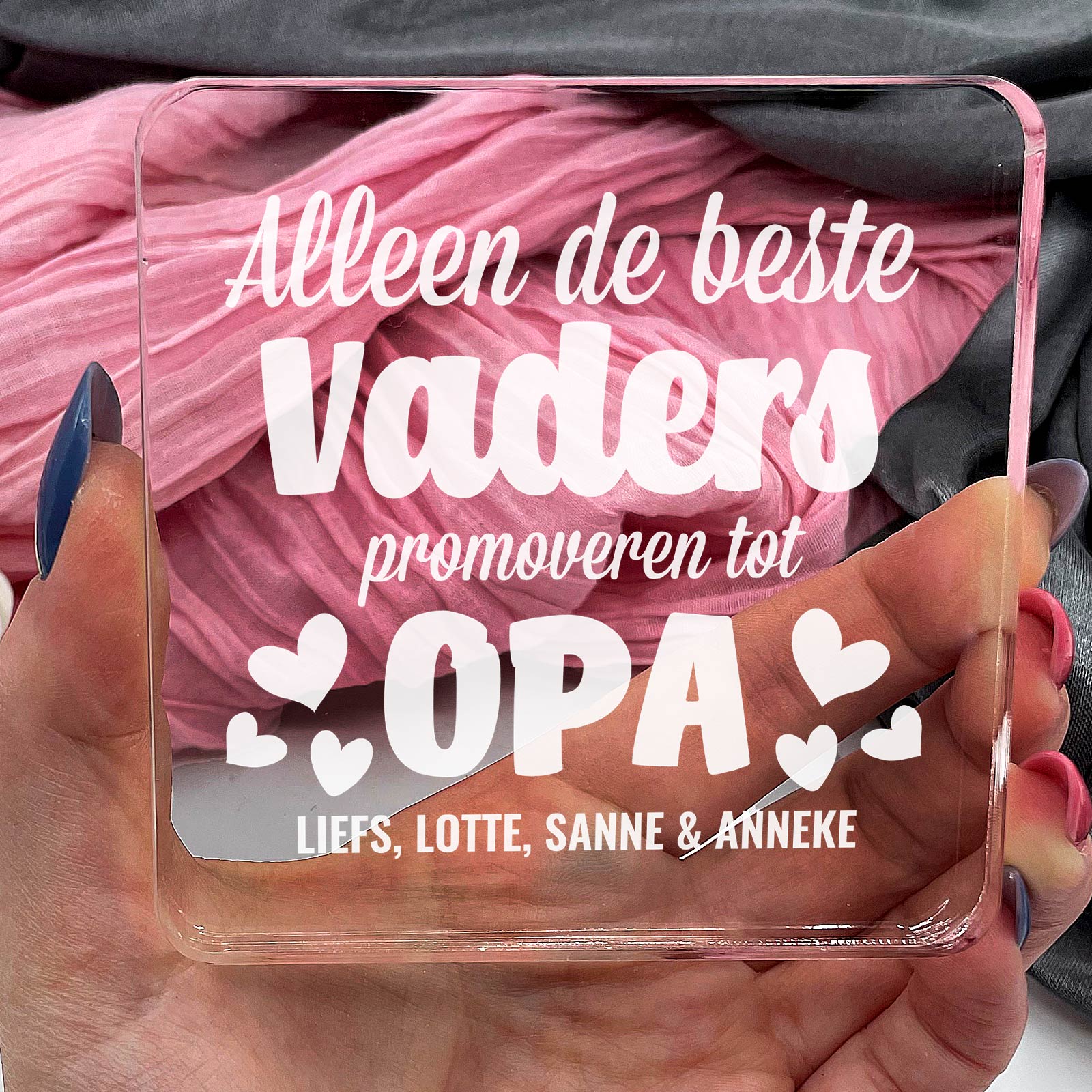 Alleen de beste vaders promoveren Plexi Glas Cadeau - Bella Mia