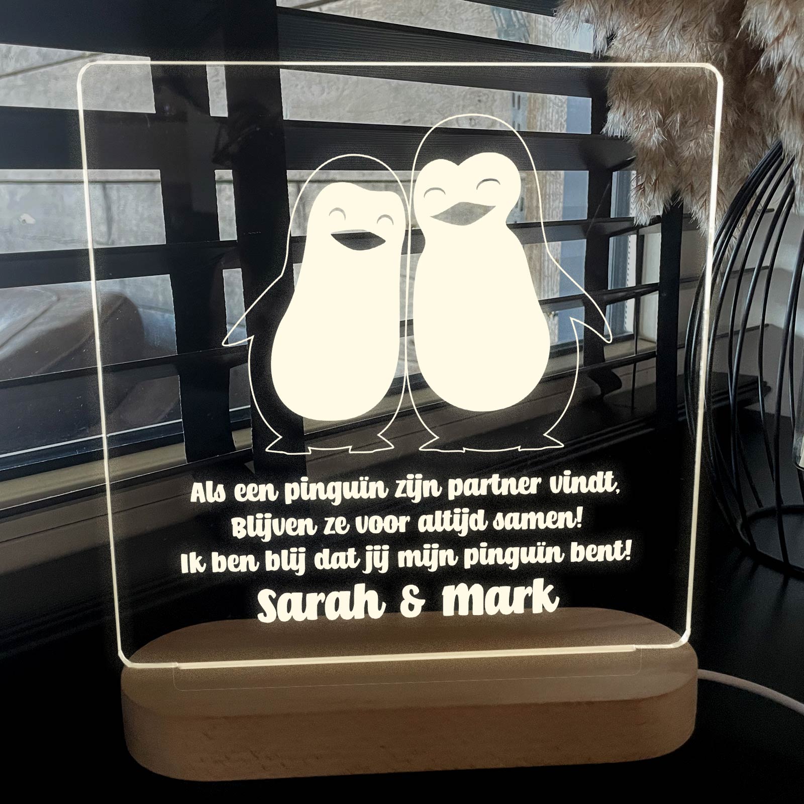 Als een Penguïn zijn partner vindt Ledlamp - Bella Mia