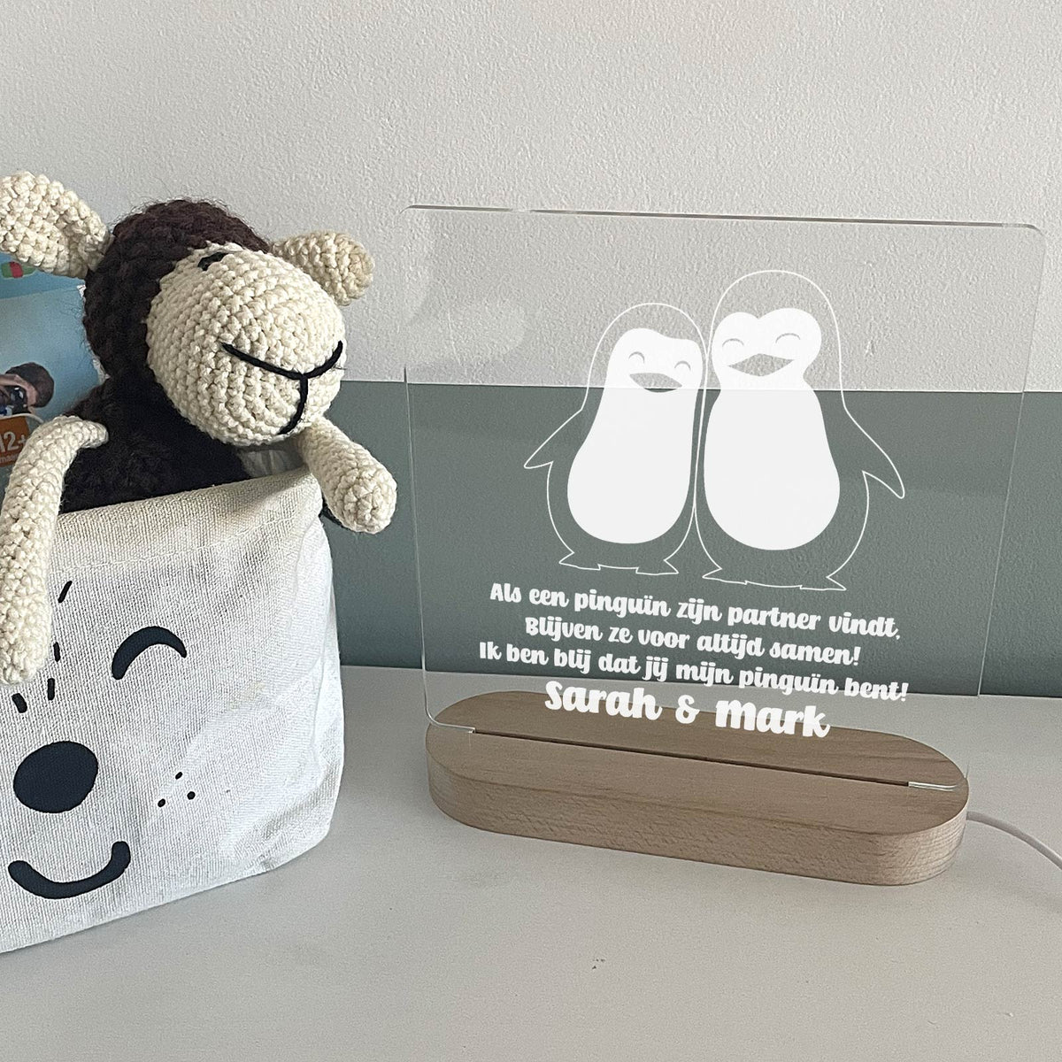 Als een Penguïn zijn partner vindt Ledlamp - Bella Mia