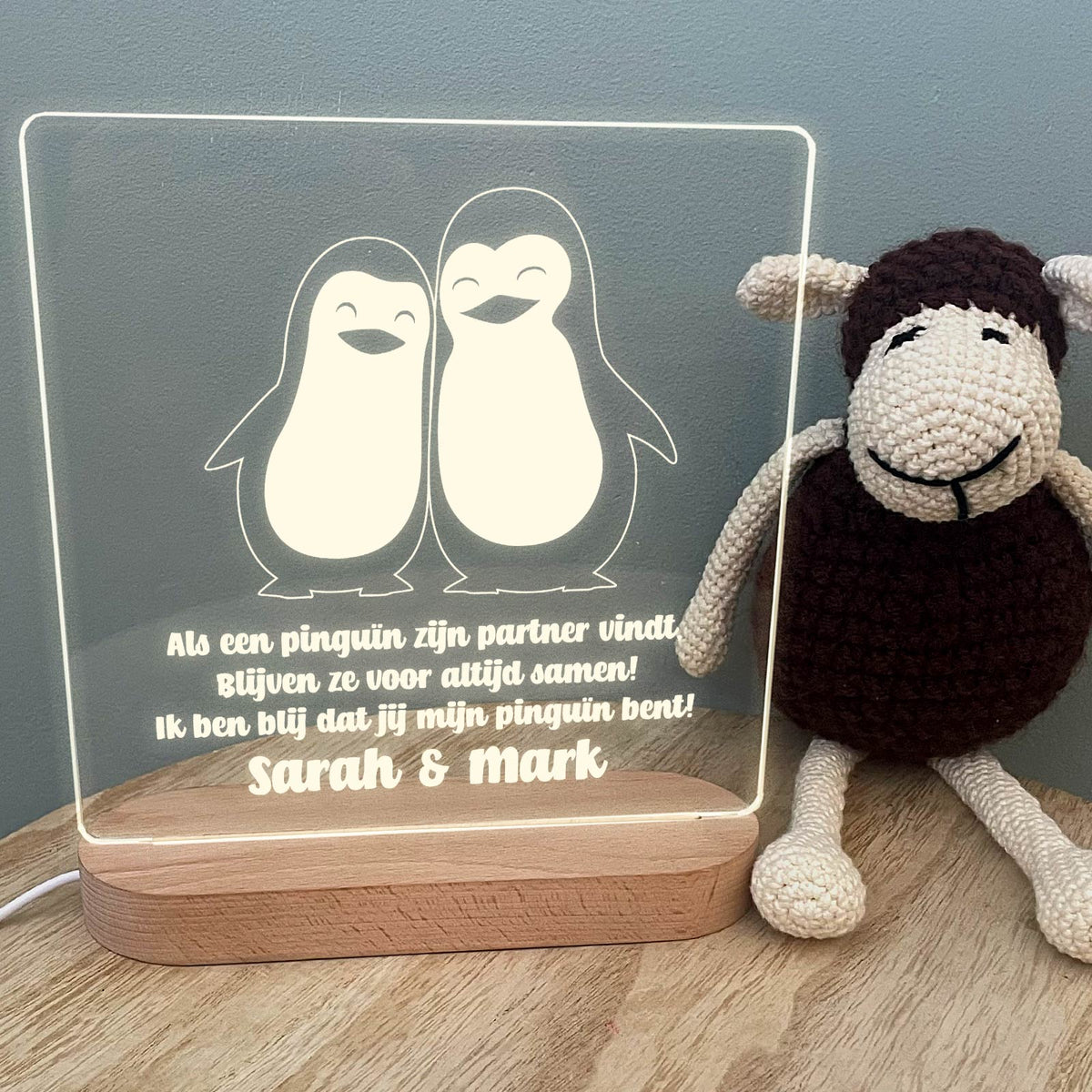 Als een Penguïn zijn partner vindt Ledlamp - Bella Mia