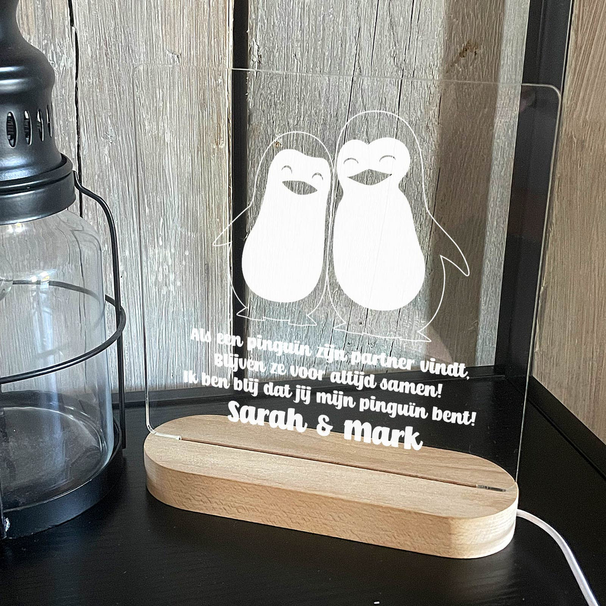 Als een Penguïn zijn partner vindt Ledlamp - Bella Mia
