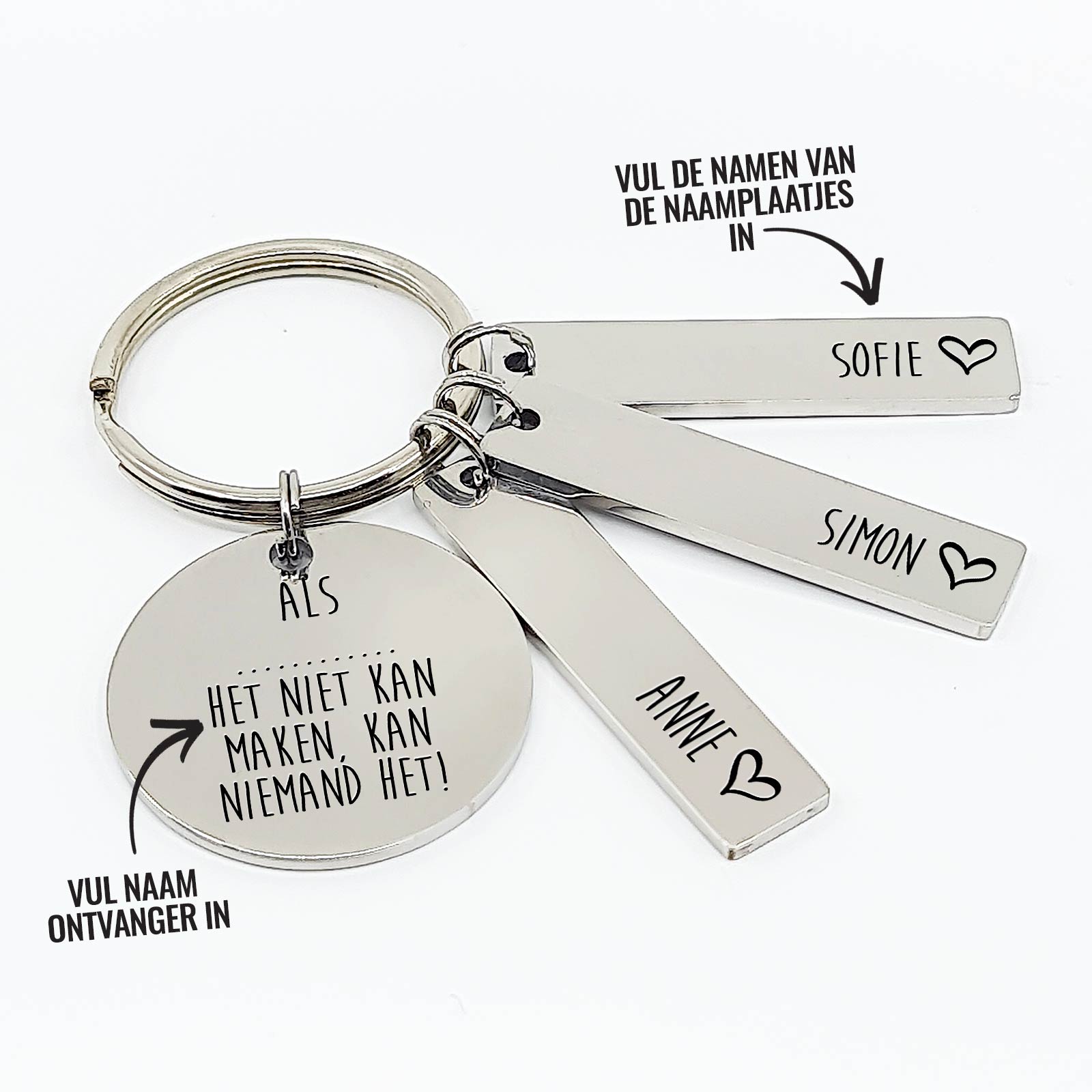 Als ... Het Niet Kan Maken, Kan Niemand Het Sleutelhanger - Bella Mia