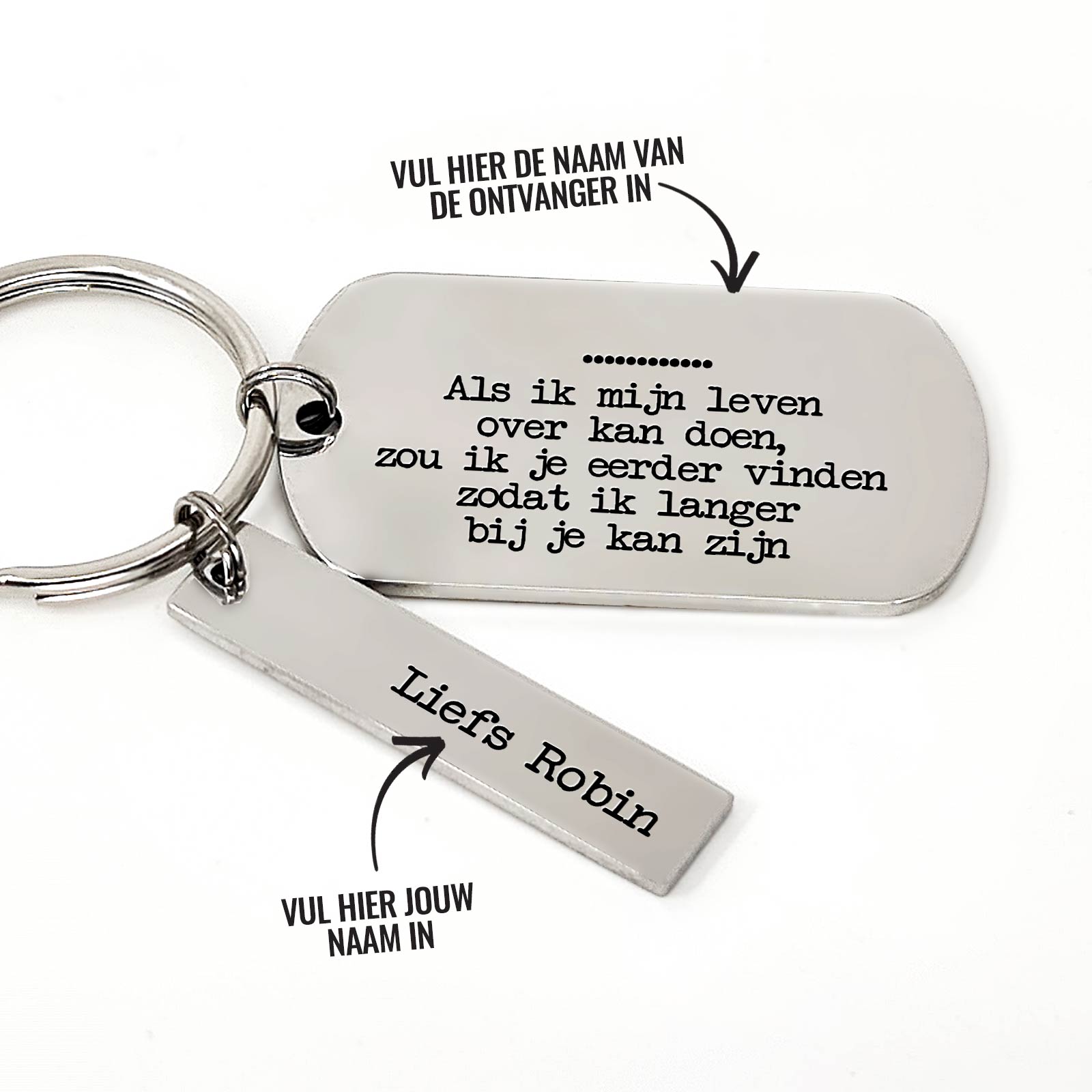 Als Ik Mijn Leven Over Kan Doen... + Naam Sleutelhanger - Bella Mia