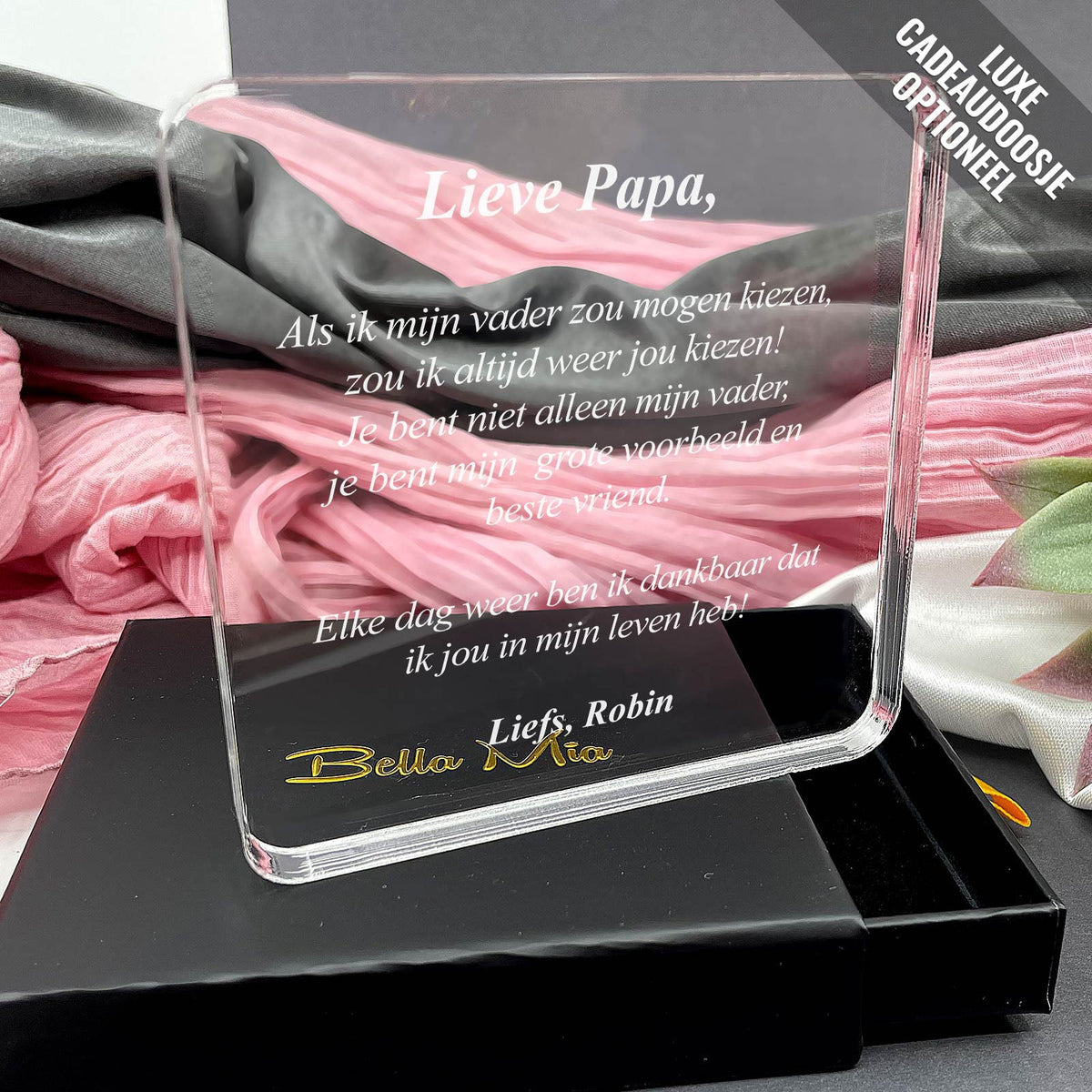 Als Ik Mijn Vader Zou Mogen Kiezen Plexi Glas Cadeau - Bella Mia