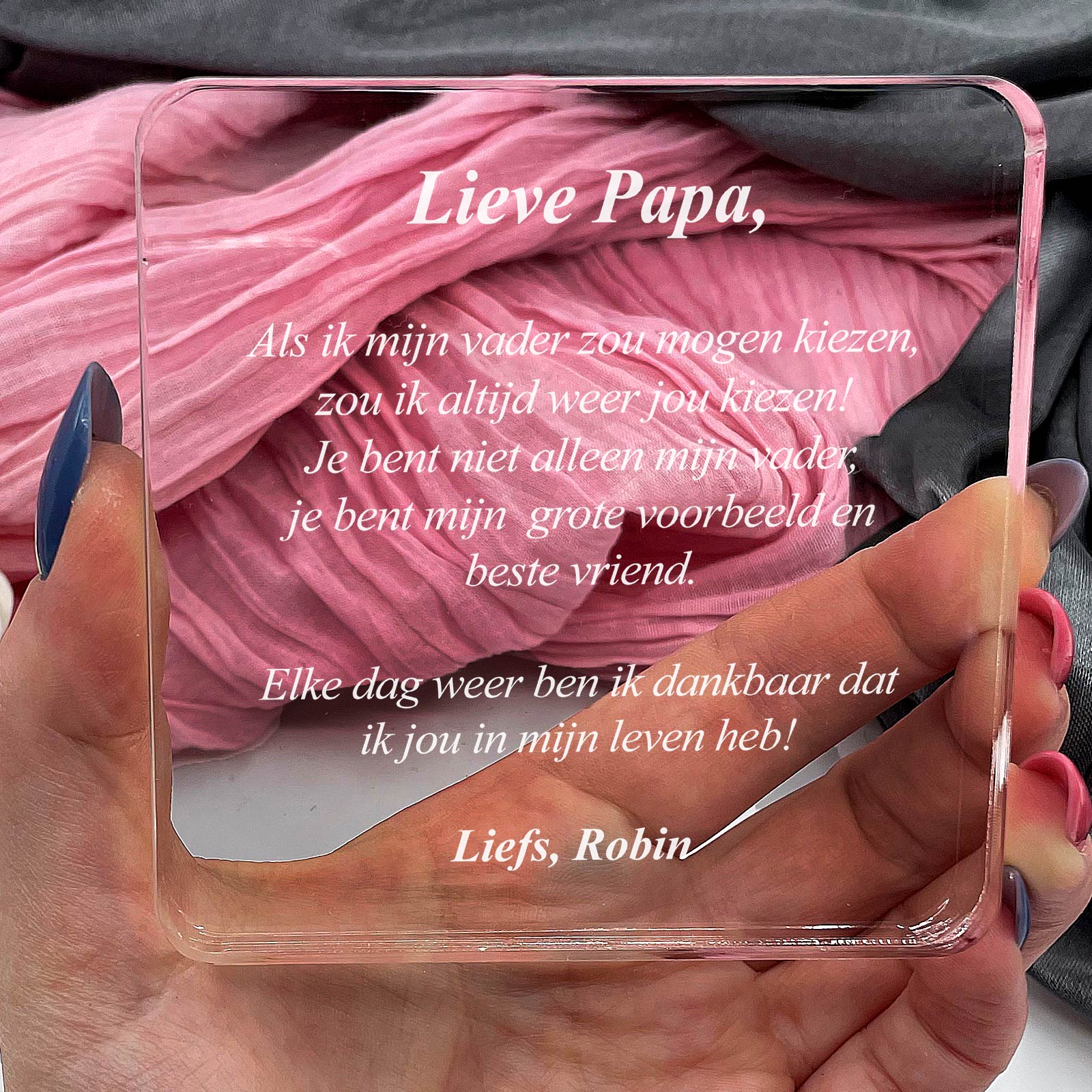 Als Ik Mijn Vader Zou Mogen Kiezen Plexi Glas Cadeau - Bella Mia