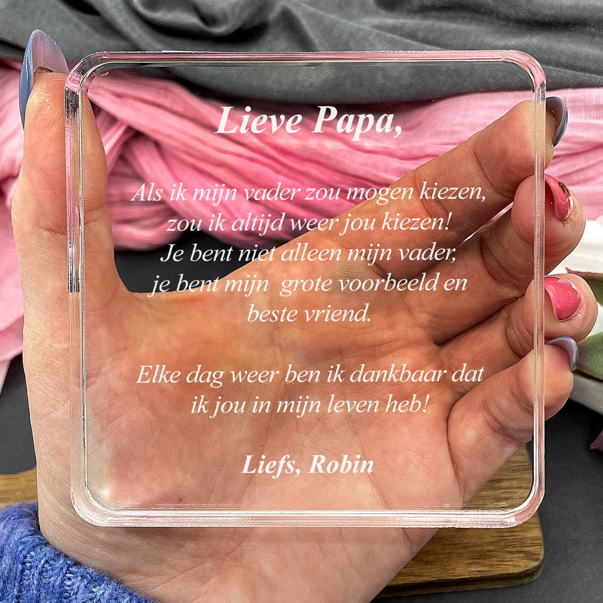 Als Ik Mijn Vader Zou Mogen Kiezen Plexi Glas Cadeau - Bella Mia