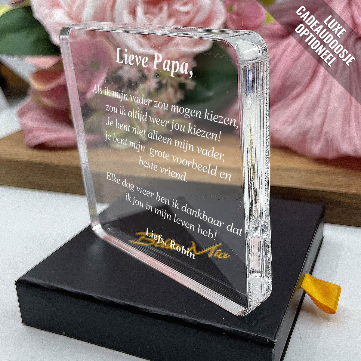 Als Ik Mijn Vader Zou Mogen Kiezen Plexi Glas Cadeau - Bella Mia