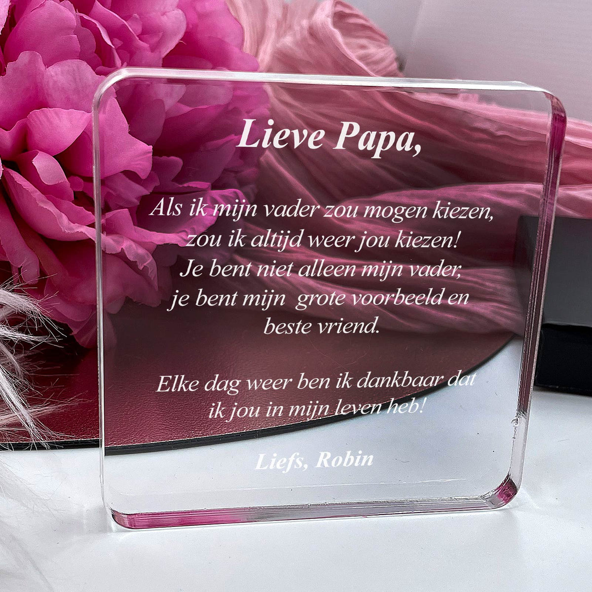 Als Ik Mijn Vader Zou Mogen Kiezen Plexi Glas Cadeau - Bella Mia