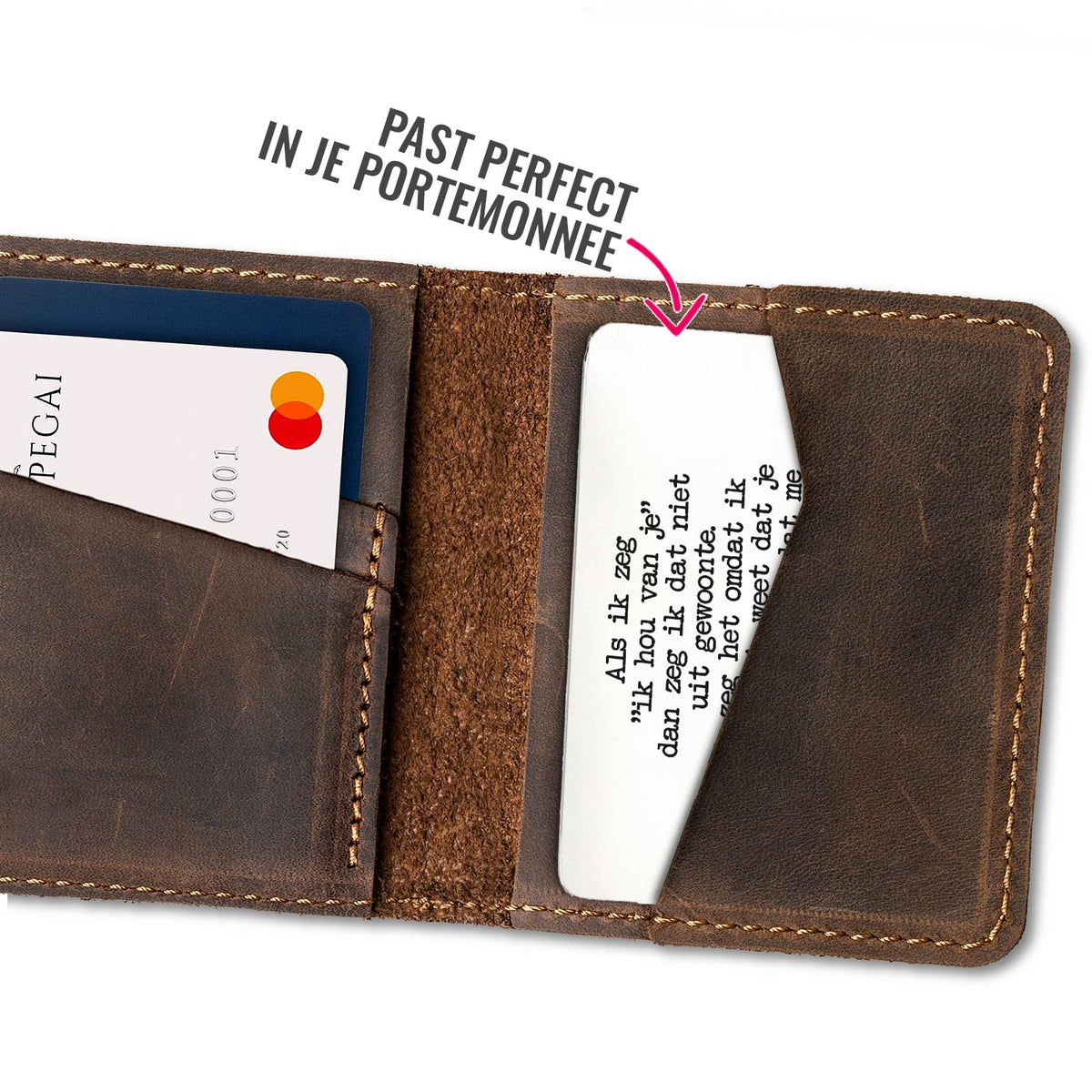 Als Ik Zeg Ik Hou Van Je Gepersonaliseerde Stalen Kaartje - Bella Mia