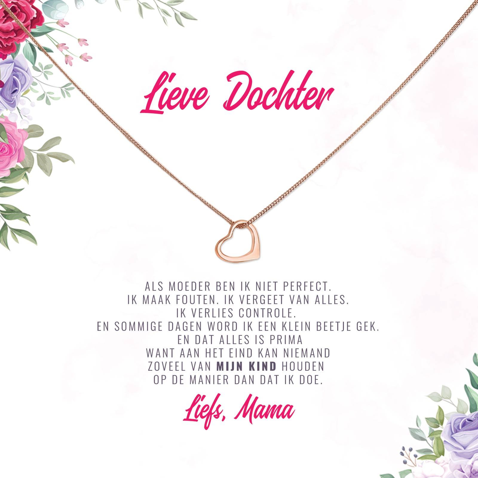 Als Moeder Ben Ik Niet Perfect Ketting - Bella Mia