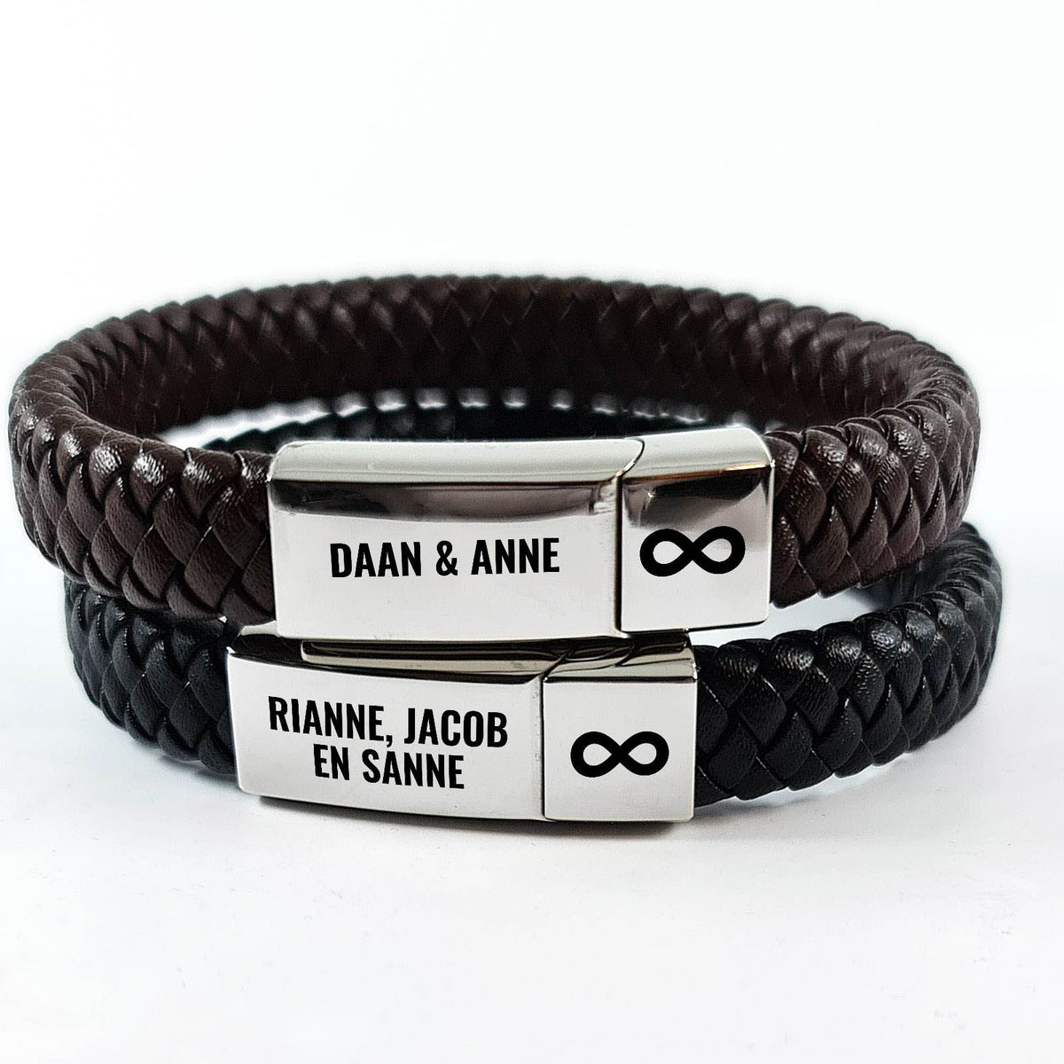 Armband met Infintyteken en Namen - Bella Mia