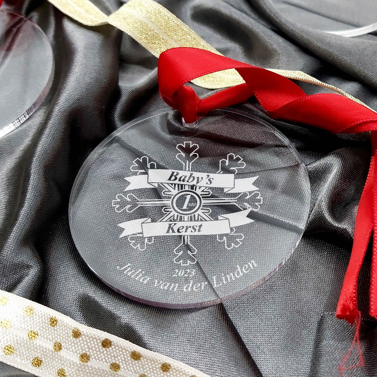 Babies Eerste Kerst Plexiglas Kerstbal - Bella Mia