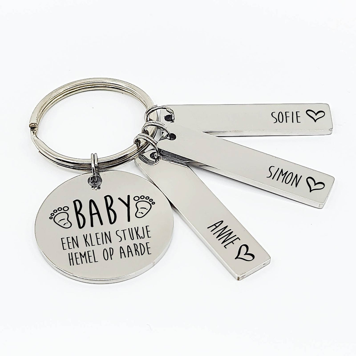 Baby Een Klein Stukje Hemel Op Aarde Sleutelhanger - Bella Mia