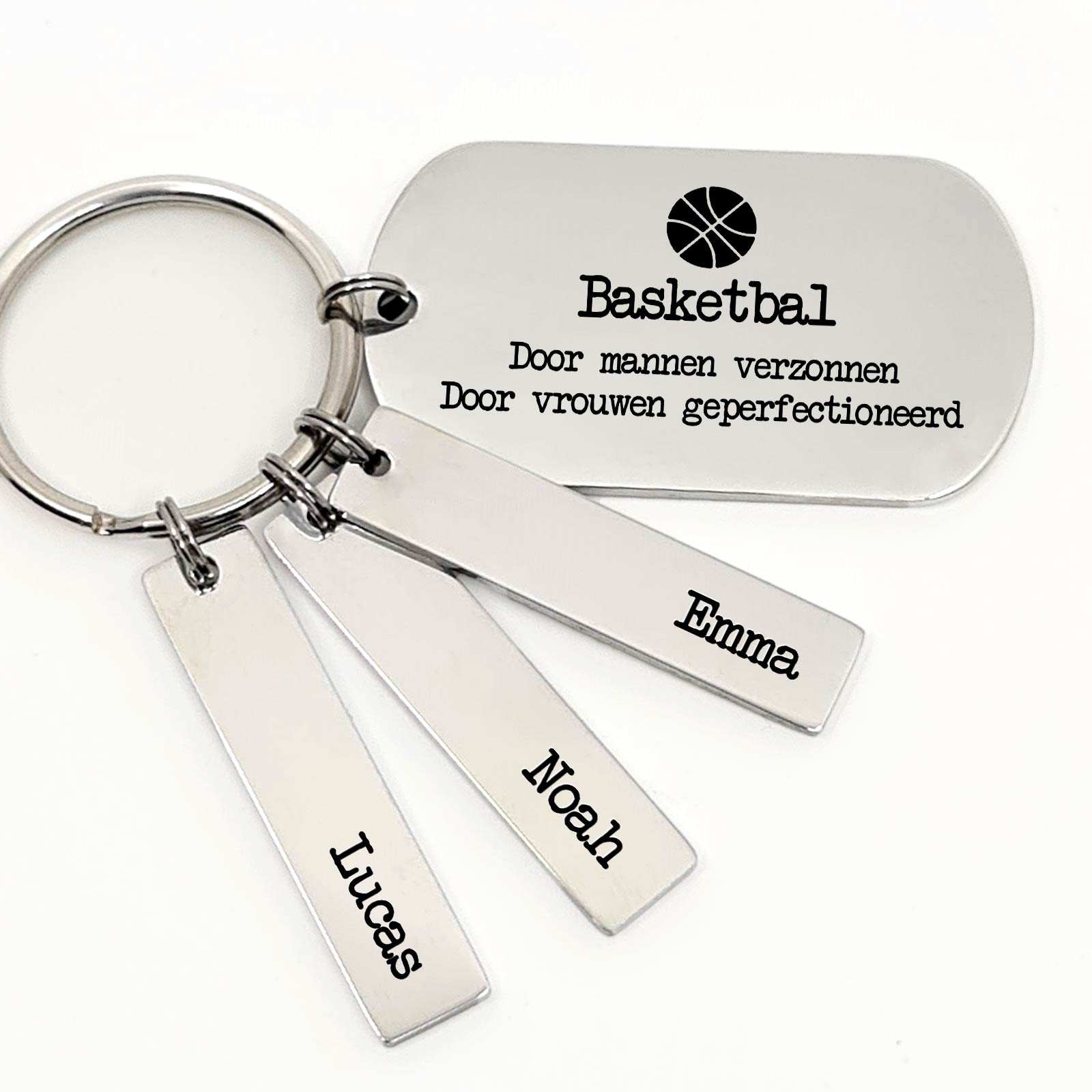 Basketbal Door Mannen Verzonnen Door Vrouwen Geperfectioneerd Sleutelhanger - Bella Mia