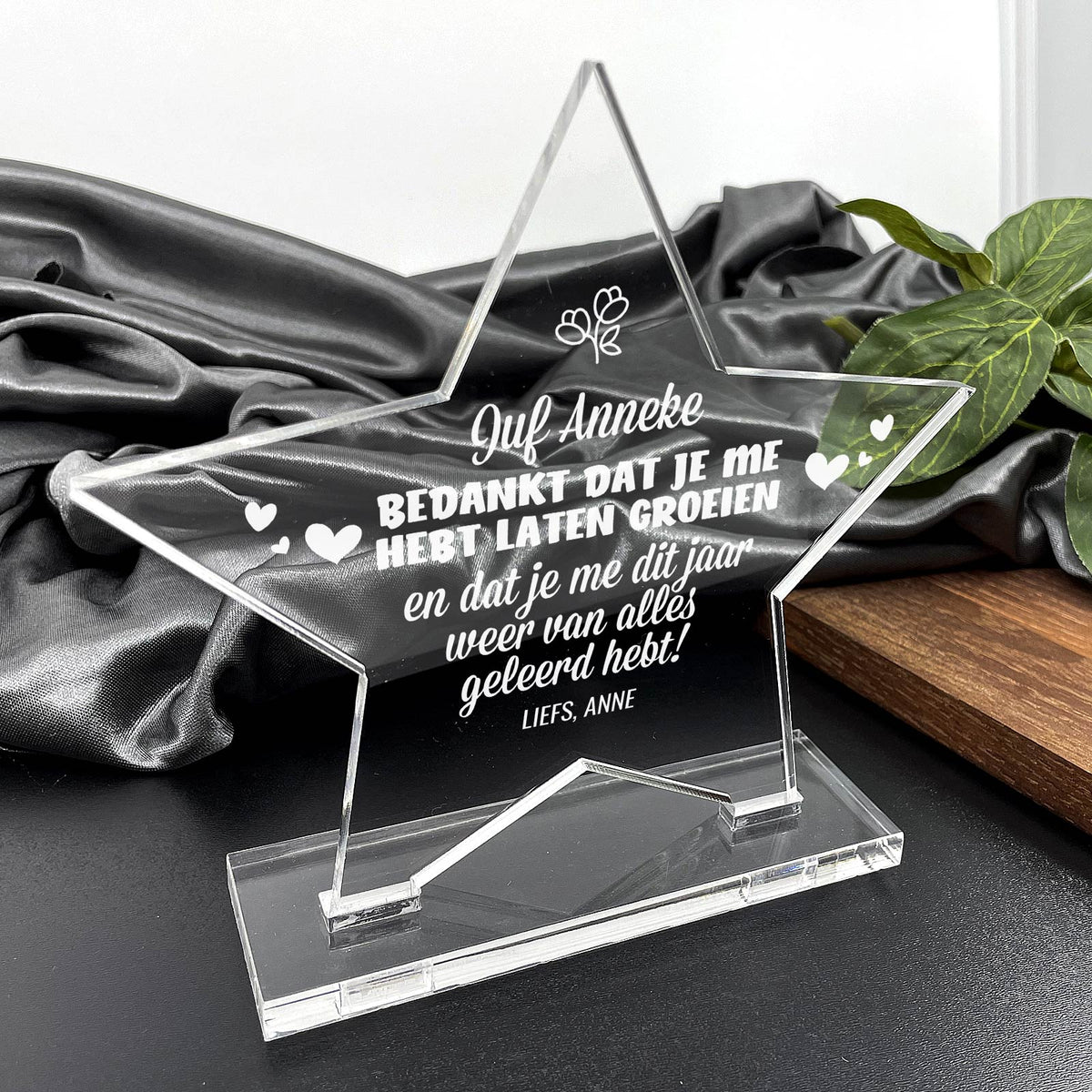 Bedankt dat je me hebt laten groeien Ster Award! - Bella Mia