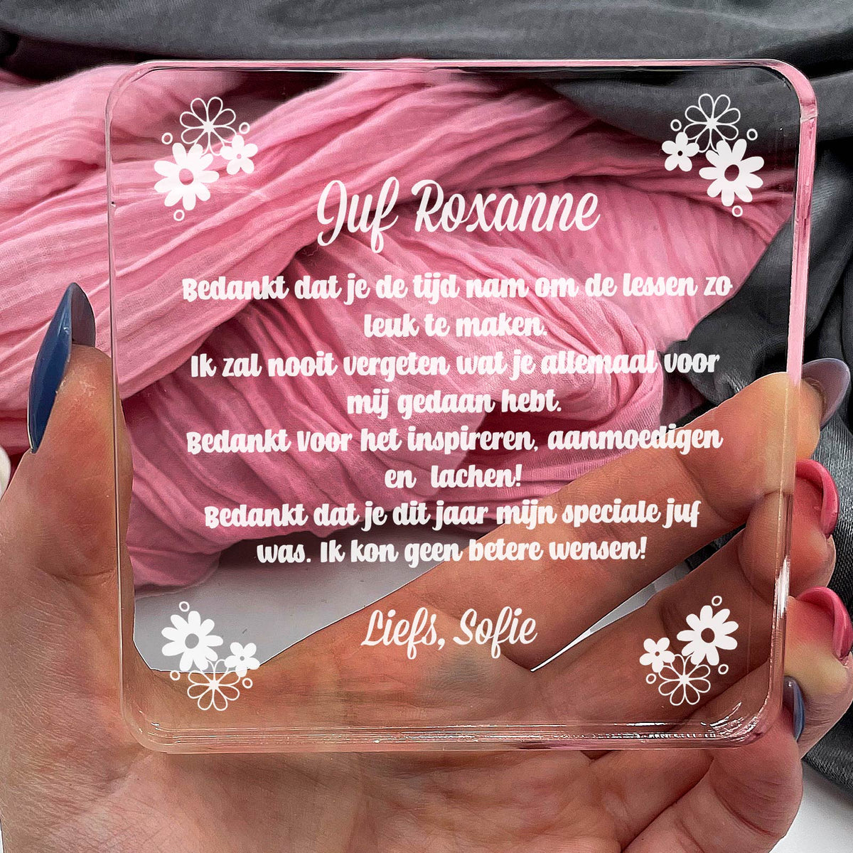 Bedankt dat jij mijn juf was! - Bella Mia