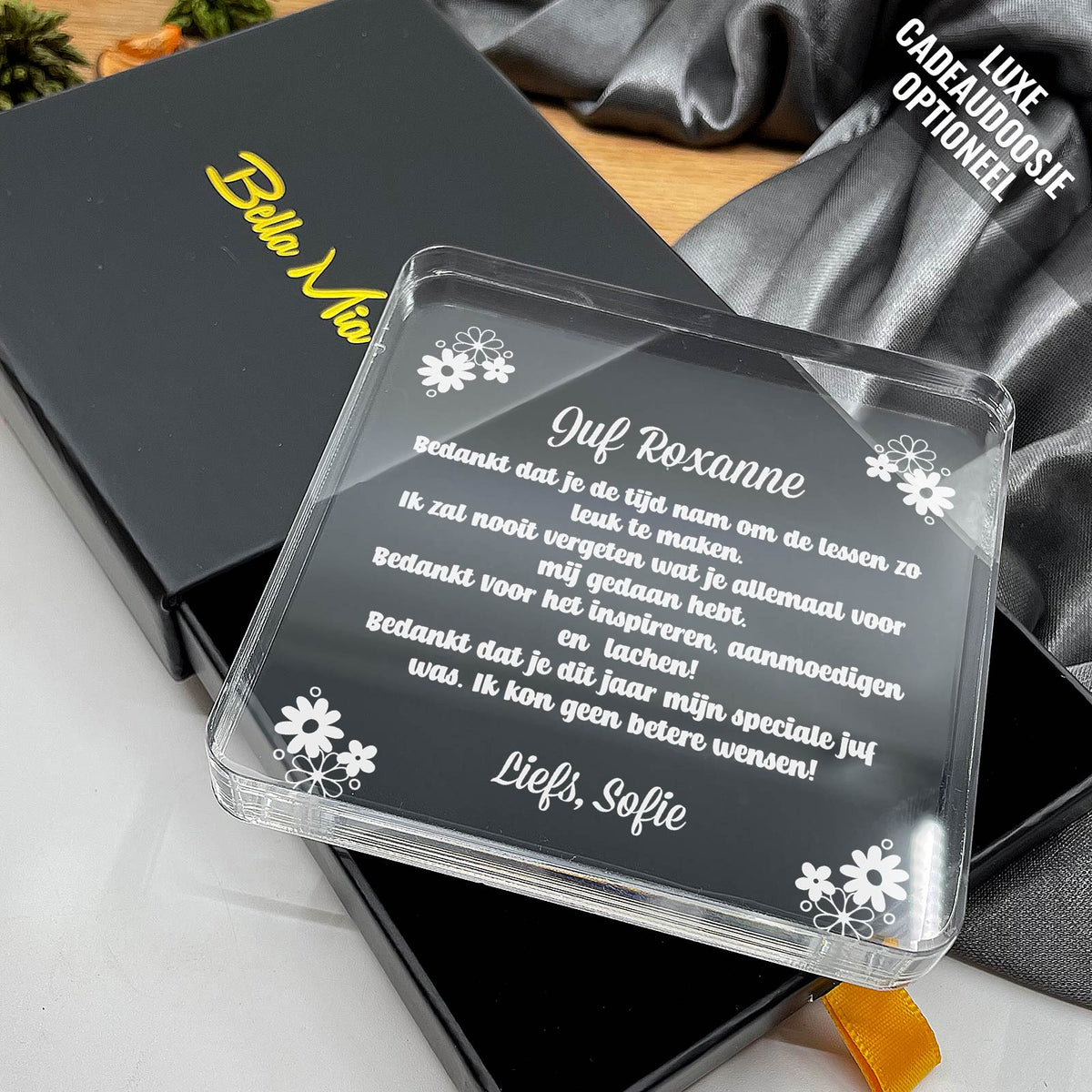 Bedankt dat jij mijn juf was! - Bella Mia