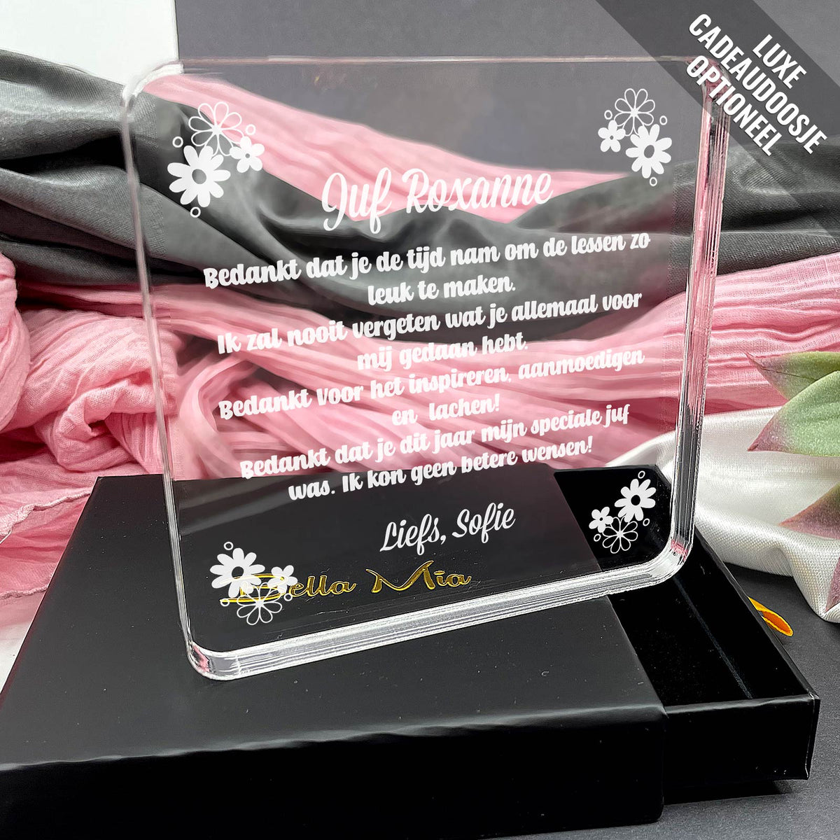 Bedankt dat jij mijn juf was! - Bella Mia