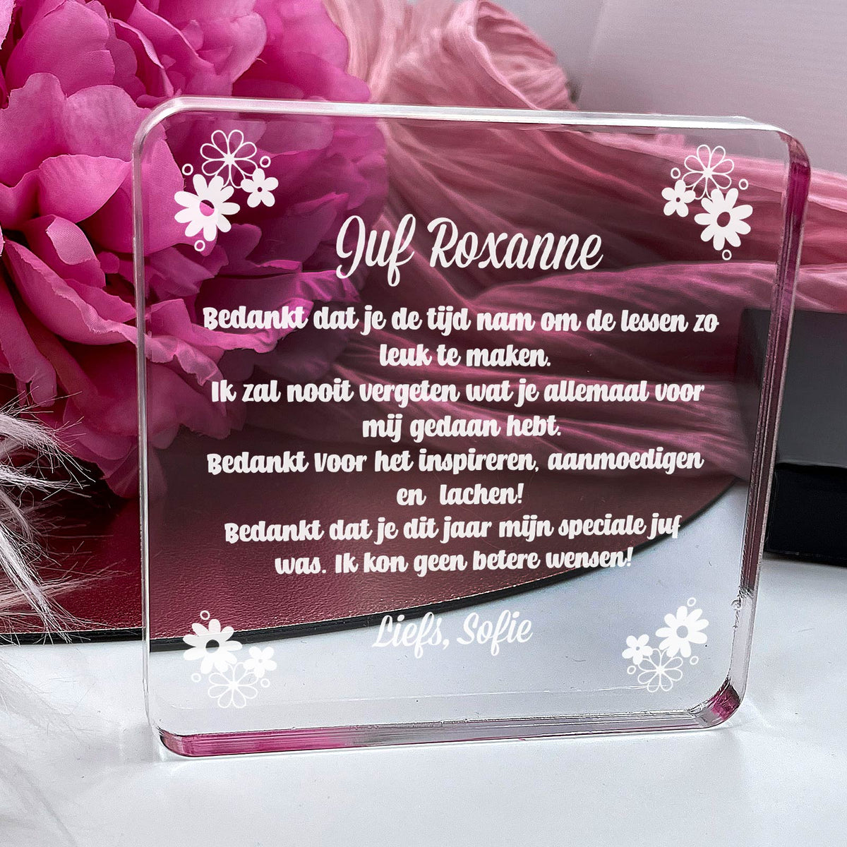 Bedankt dat jij mijn juf was! - Bella Mia