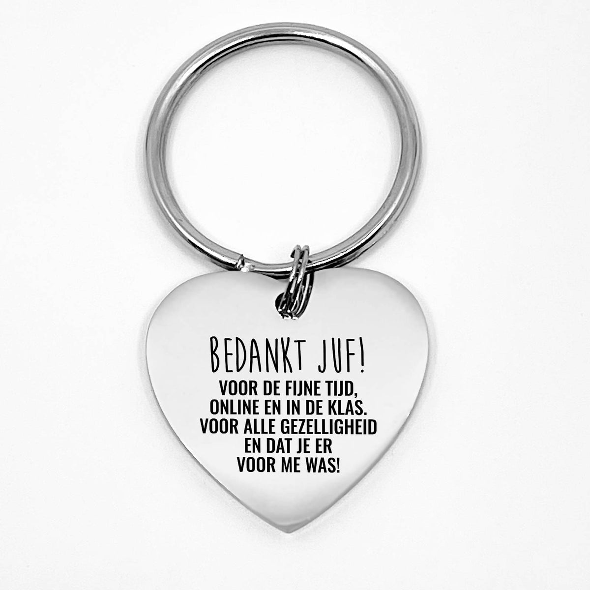 Bedankt Juf Voor De Fijne Tijd Sleutelhanger - Bella Mia