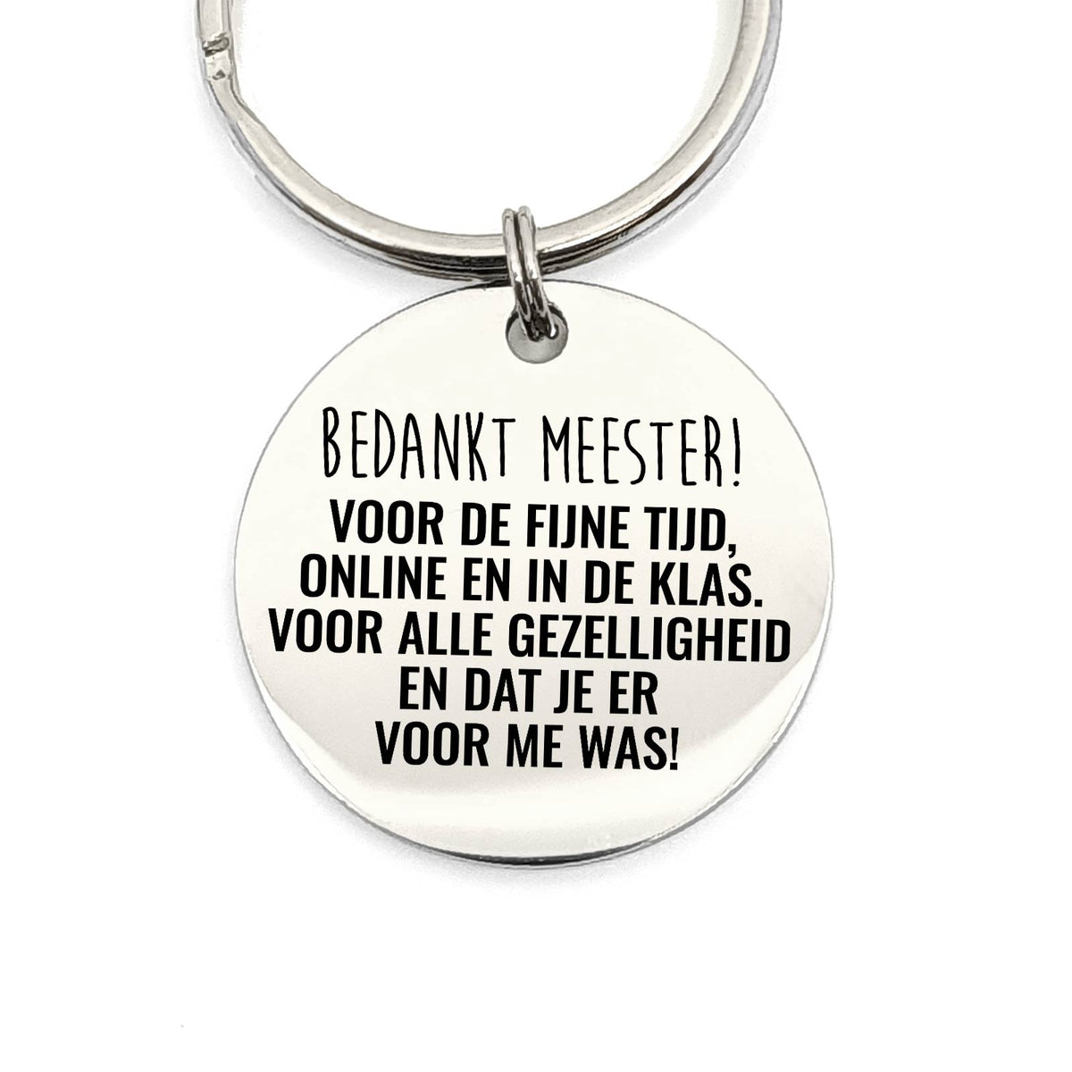 Bedankt Meester Voor De Fijne Tijd Sleutelhanger - Bella Mia