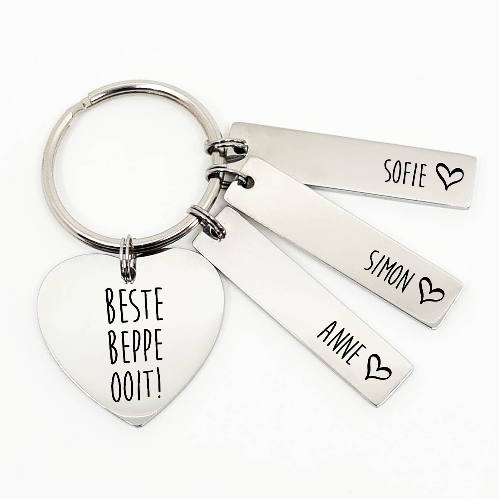 Beste Beppe Ooit - Hart Sleutelhanger - Bella Mia