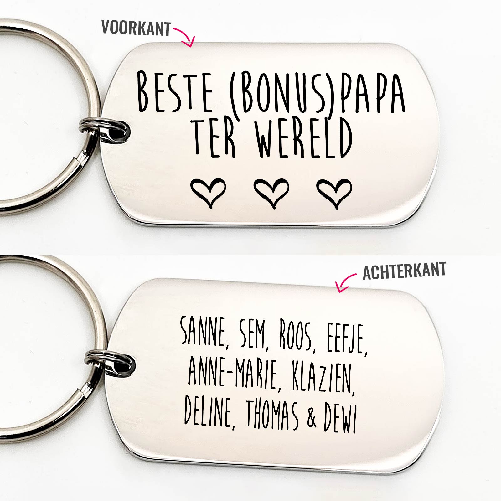Beste (Bonus)Papa Ter Wereld - Dogtag - Bella Mia