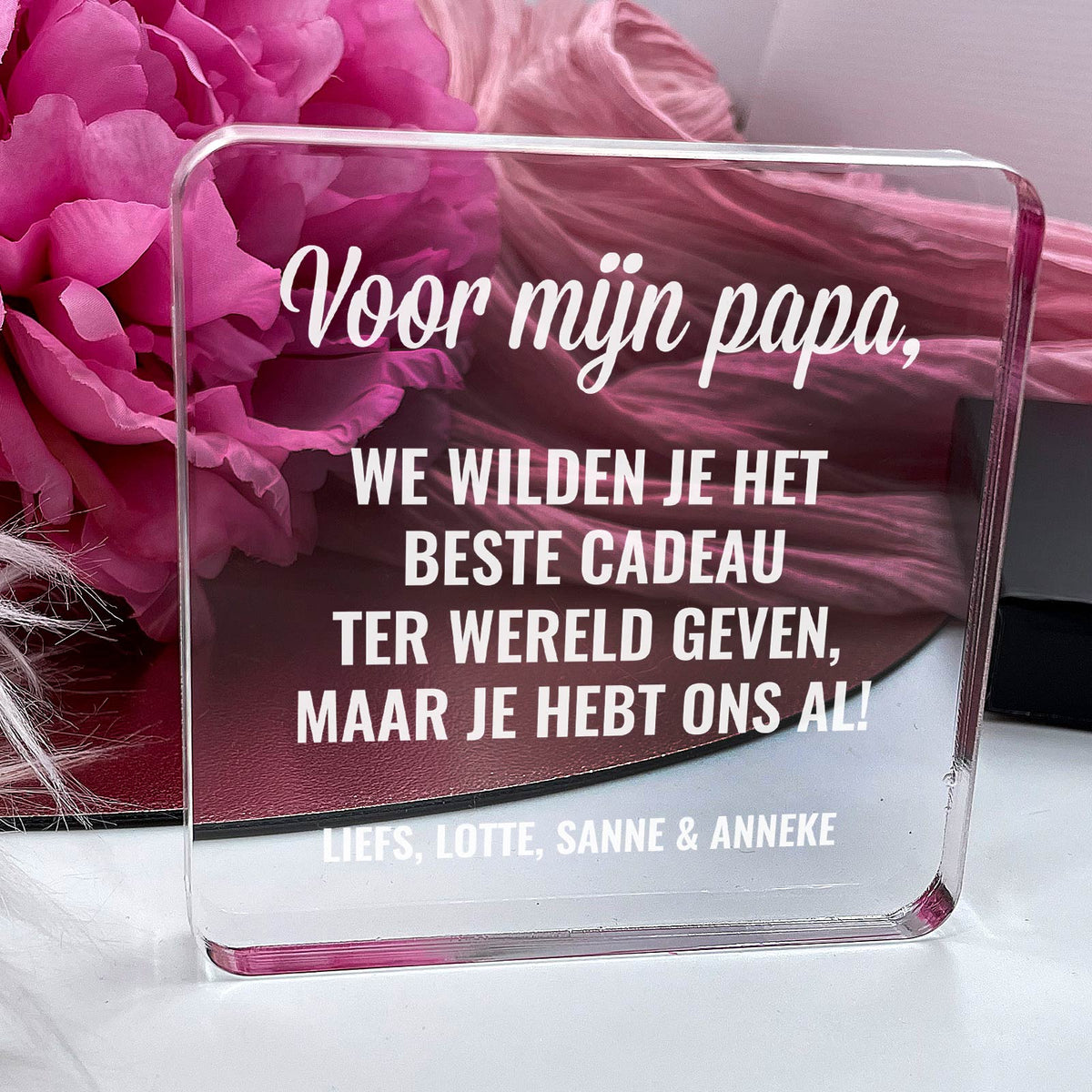 Beste Cadeau ter Wereld Plexi Glas Cadeau - Bella Mia