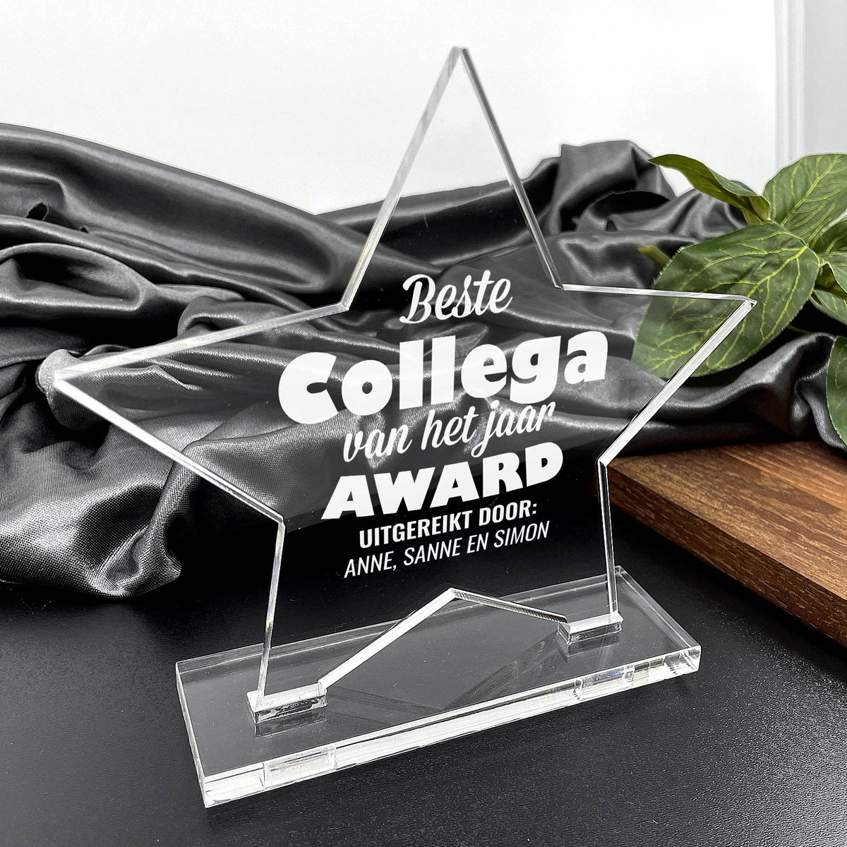 Beste Collega Van Het Jaar Award - Bella Mia