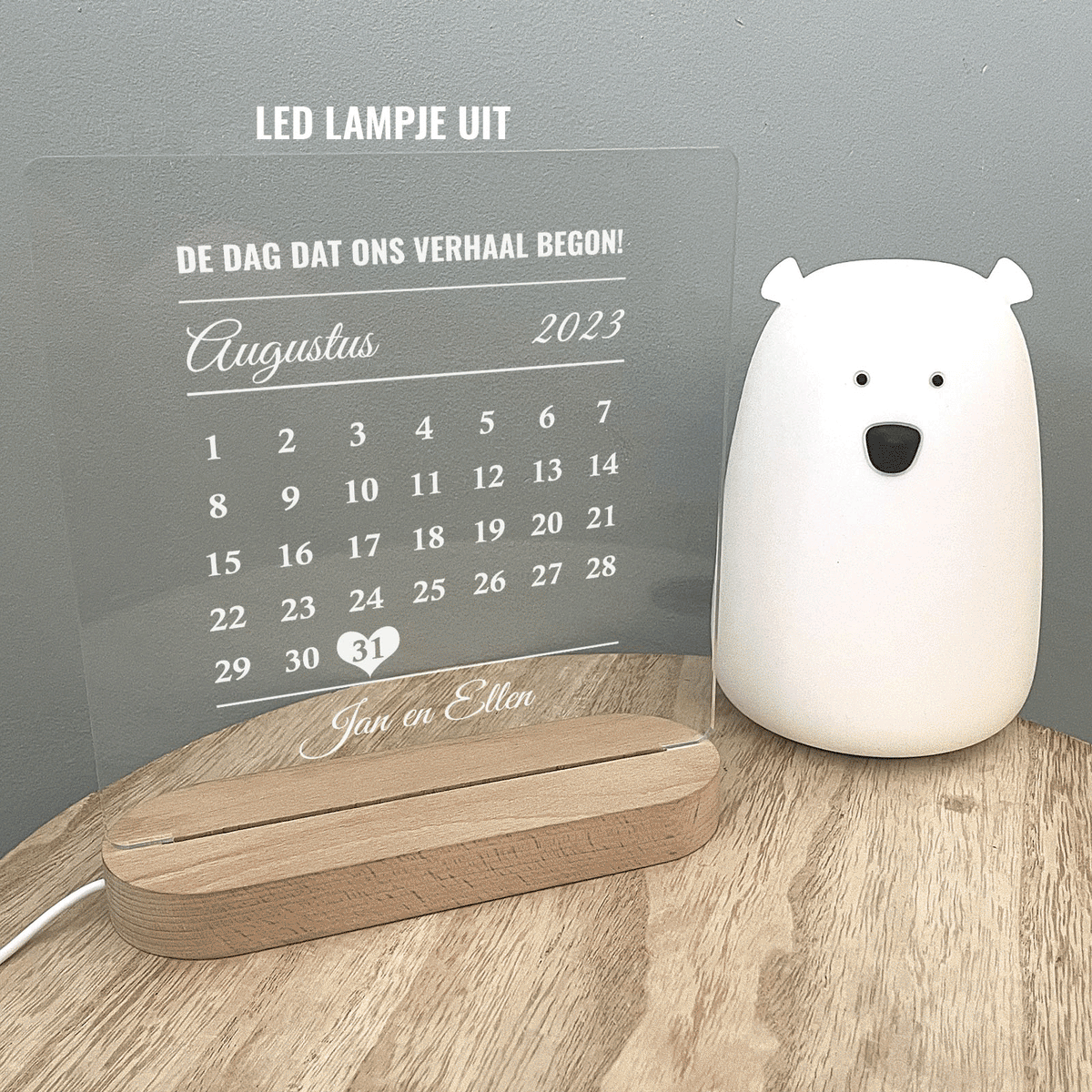 Beste Dag Ooit Kalender - Ledlamp - Bella Mia