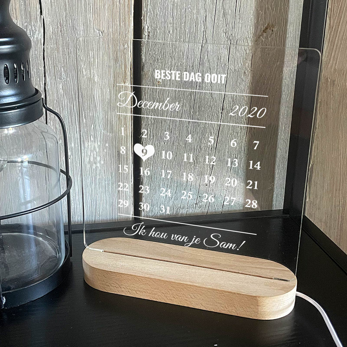 Beste Dag Ooit Kalender - Ledlamp - Bella Mia