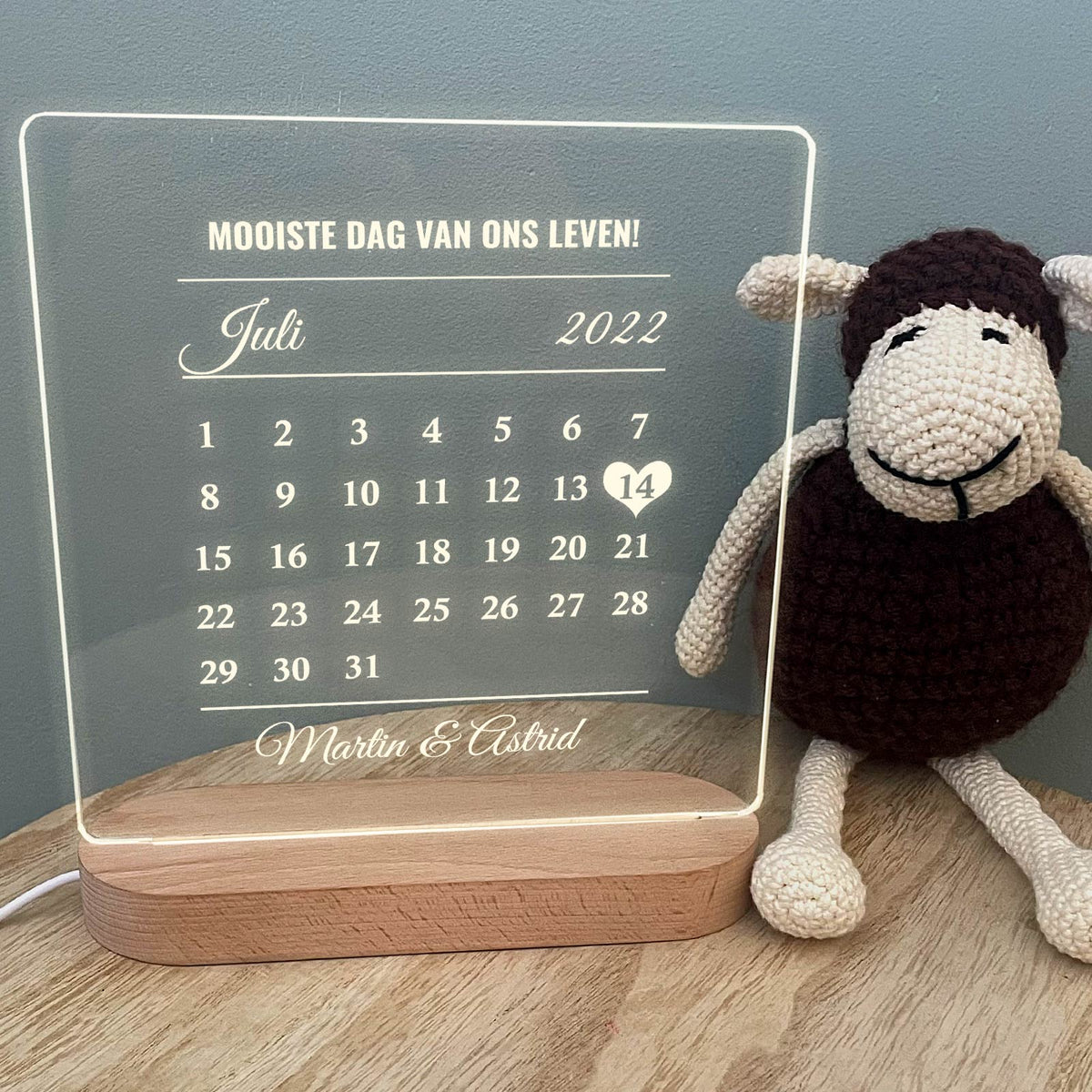 Beste Dag Ooit Kalender - Ledlamp - Bella Mia