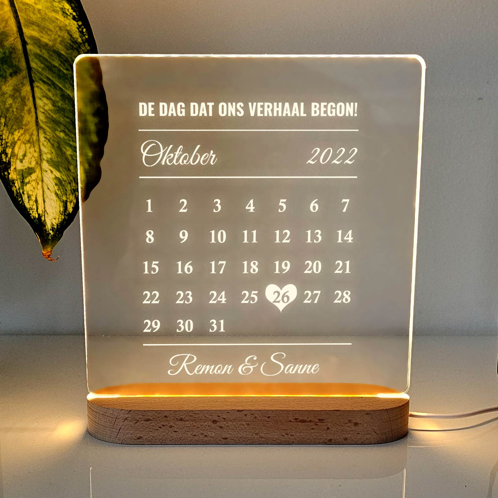 Beste Dag Ooit Kalender - Ledlamp - Bella Mia
